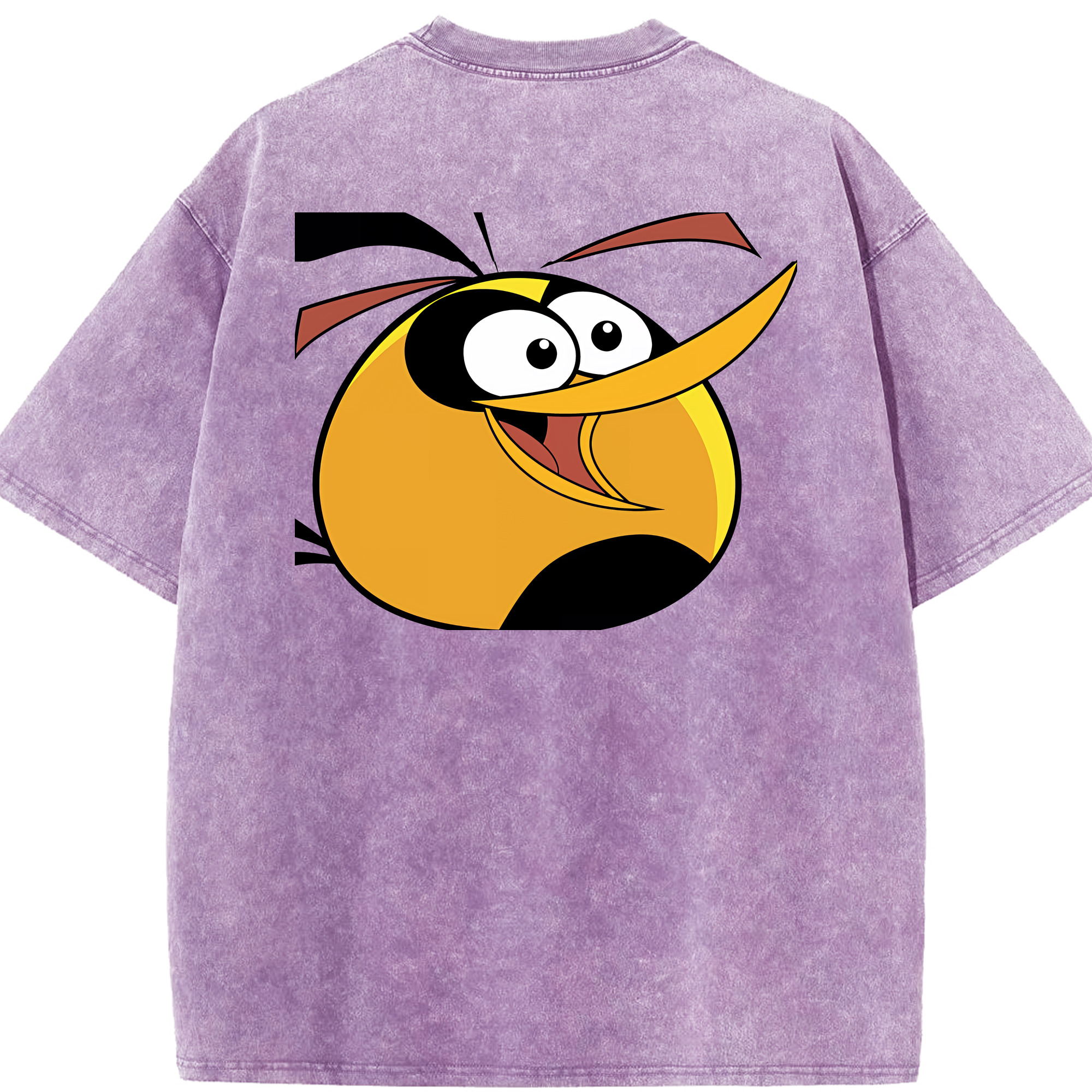（画像用） Angry Birds アングリーバード 綿100% ヴィンテージ風 半袖Tシャツ（背面プリント）