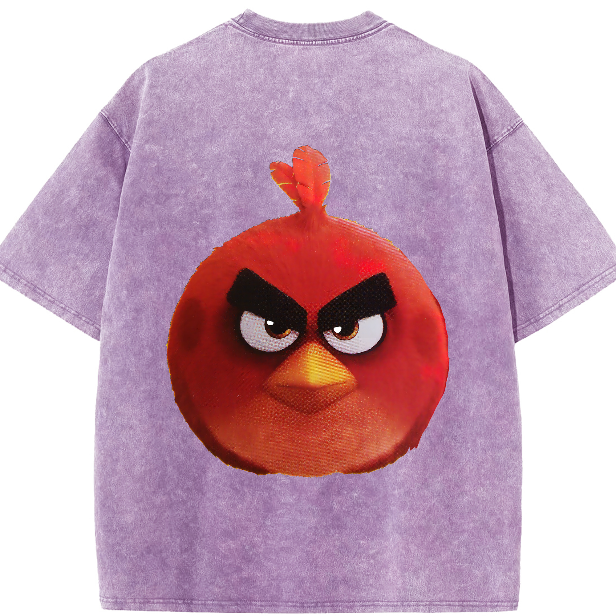 （画像用） Angry Birds アングリーバード 綿100% ヴィンテージ風 半袖Tシャツ（背面プリント）