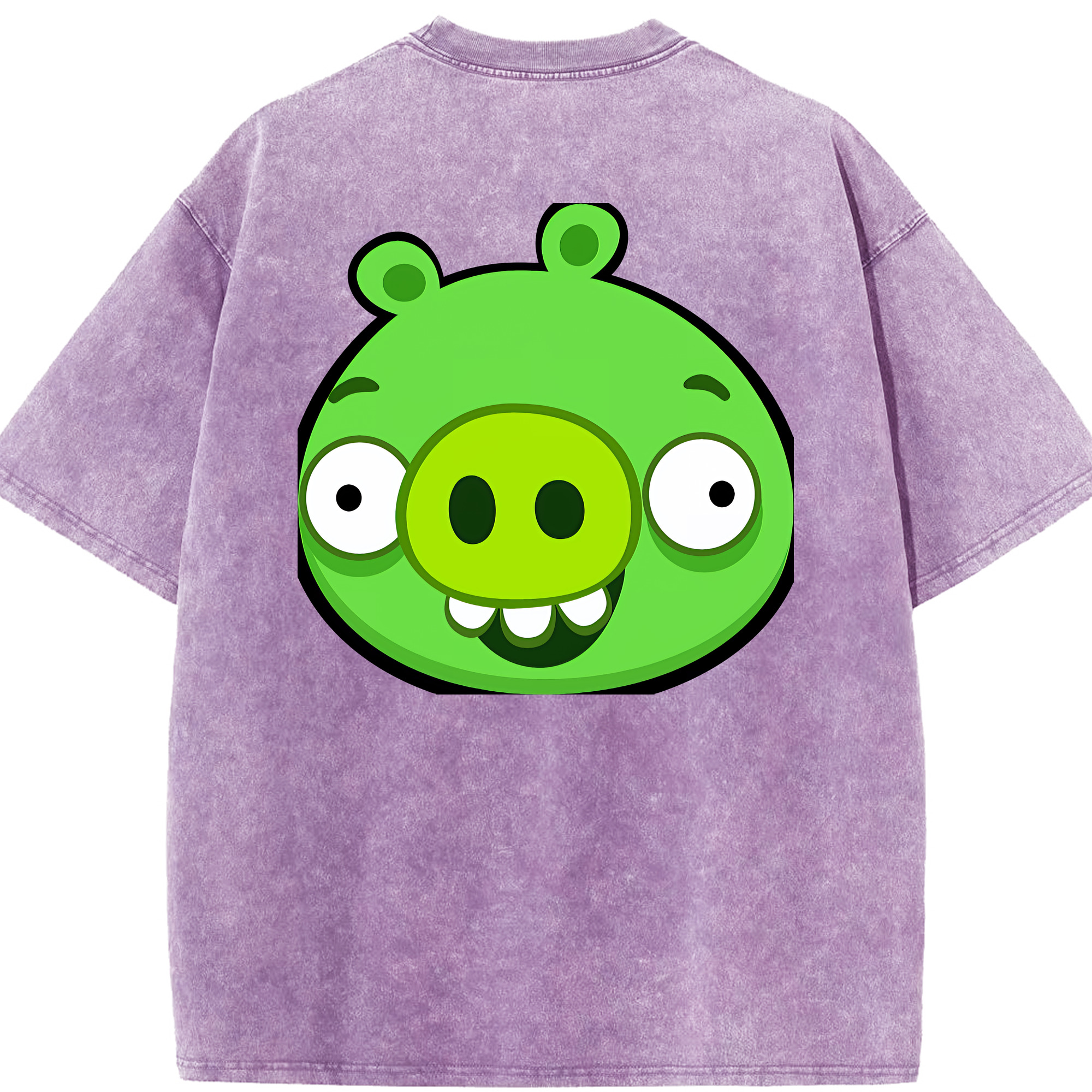 （画像用） Angry Birds アングリーバード 綿100% ヴィンテージ風 半袖Tシャツ（背面プリント）