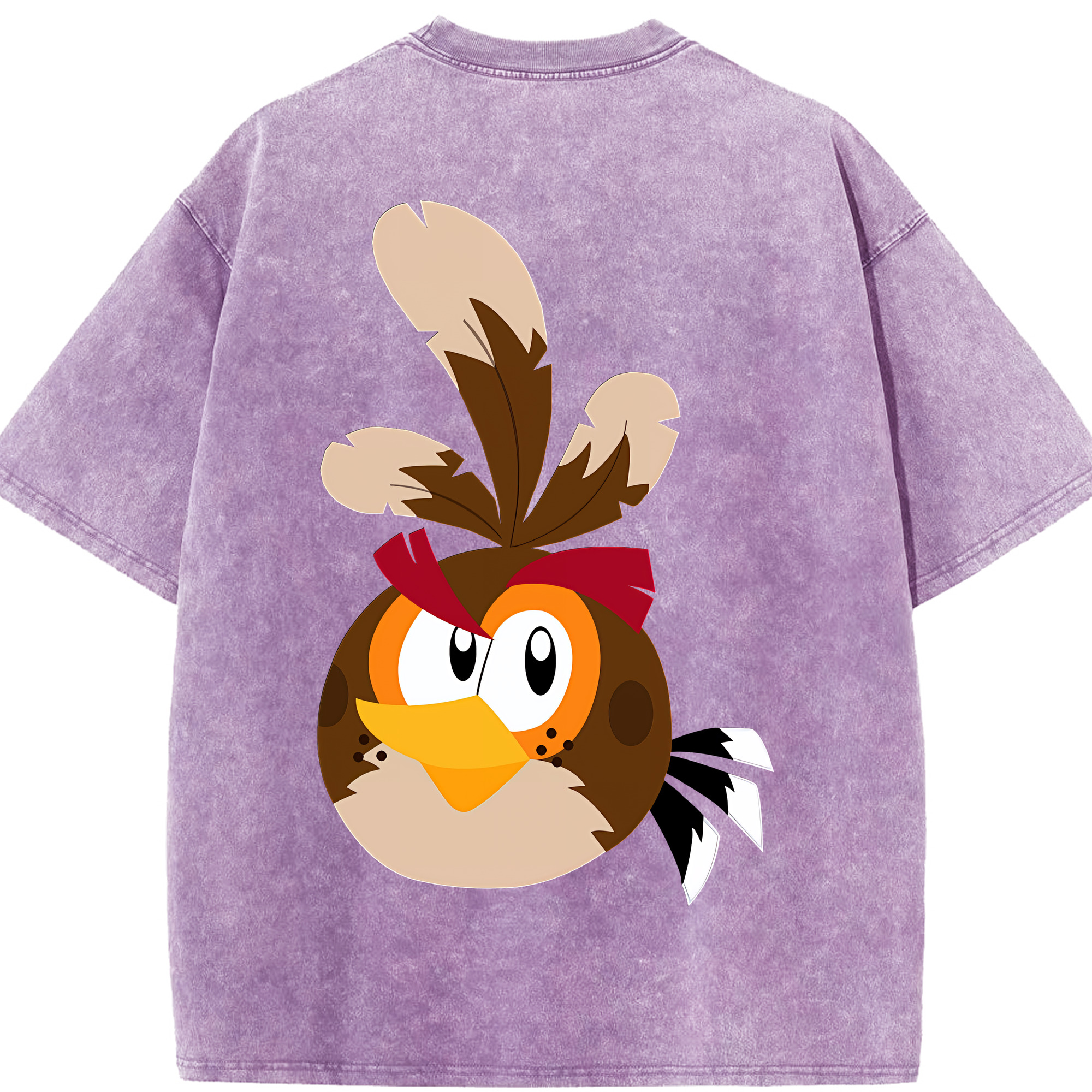 （画像用） Angry Birds アングリーバード 綿100% ヴィンテージ風 半袖Tシャツ（背面プリント）