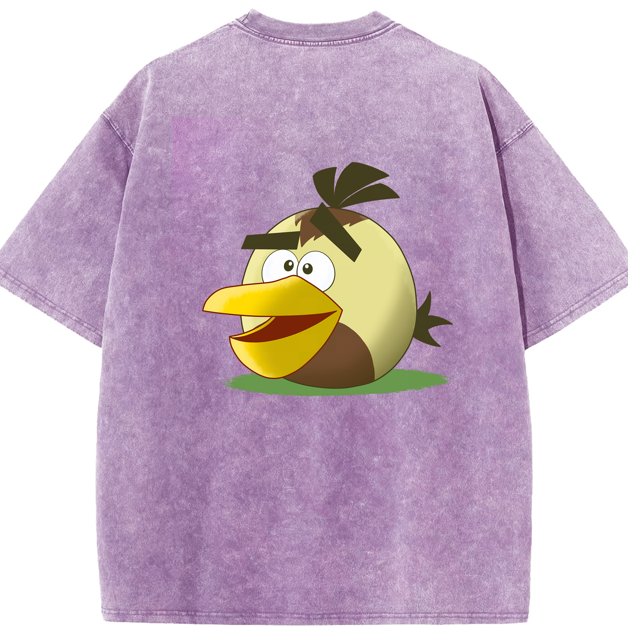 （画像用） Angry Birds アングリーバード 綿100% ヴィンテージ風 半袖Tシャツ（背面プリント）
