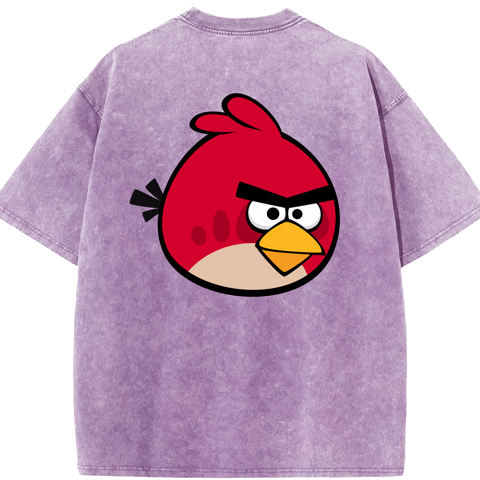 （画像用） Angry Birds アングリーバード 綿100% ヴィンテージ風 半袖Tシャツ（背面プリント）