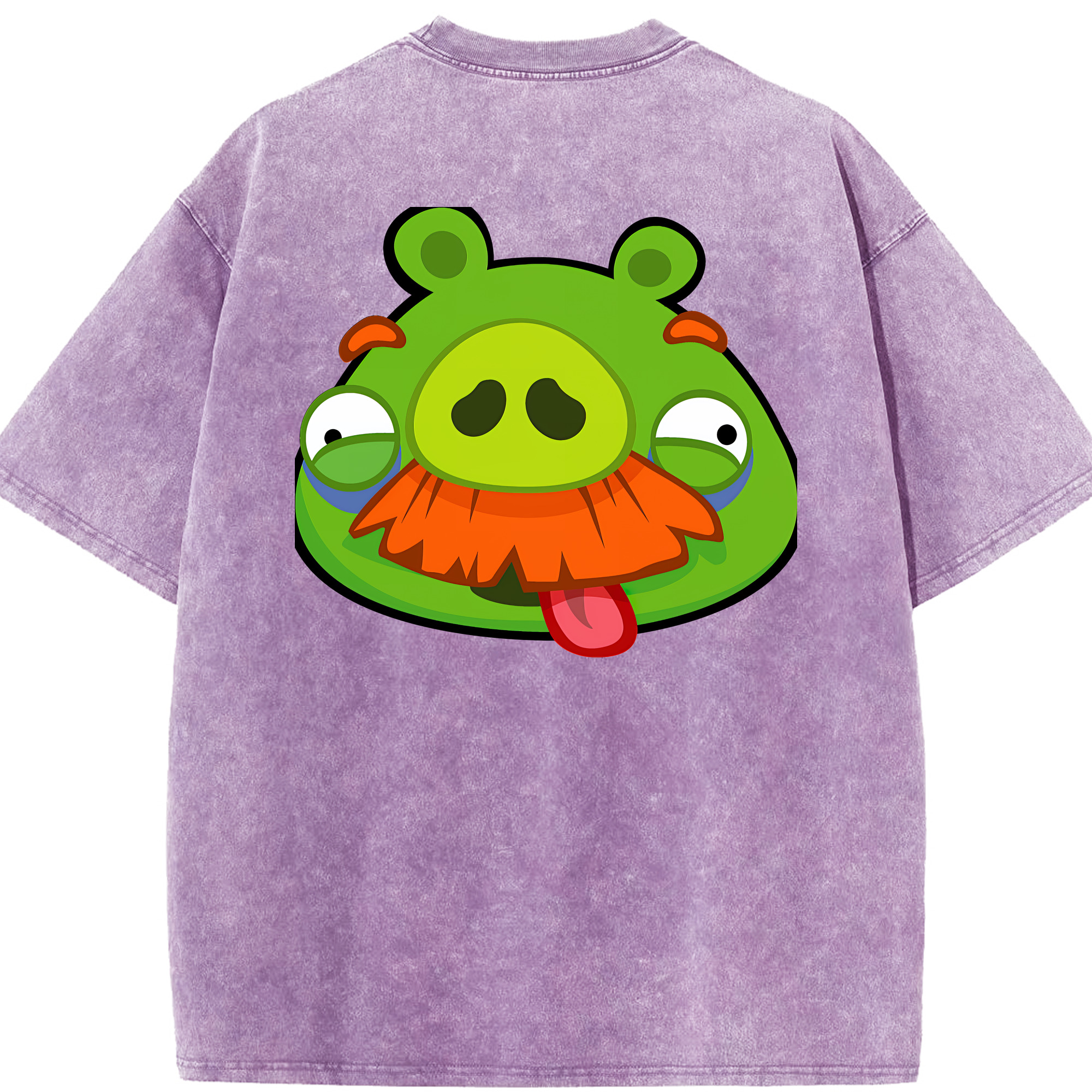 （画像用） Angry Birds アングリーバード 綿100% ヴィンテージ風 半袖Tシャツ（背面プリント）