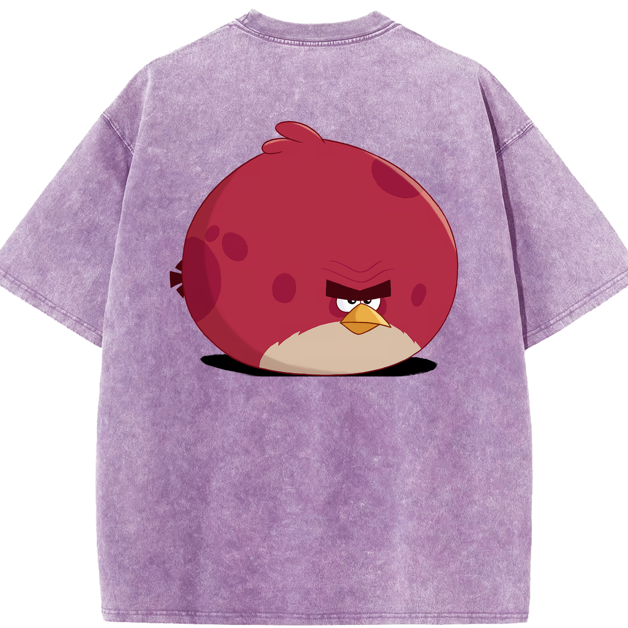 （画像用） Angry Birds アングリーバード 綿100% ヴィンテージ風 半袖Tシャツ（背面プリント）