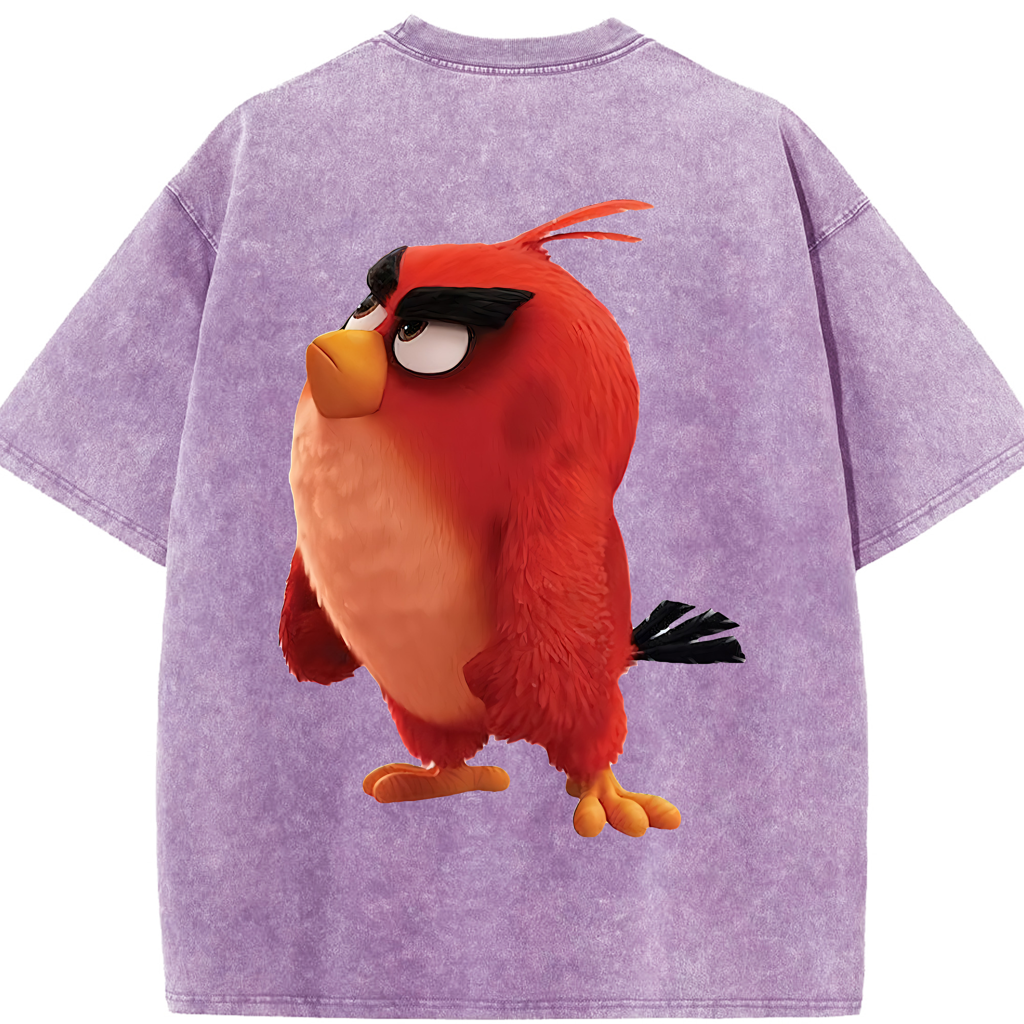 （画像用） Angry Birds アングリーバード 綿100% ヴィンテージ風 半袖Tシャツ（背面プリント）