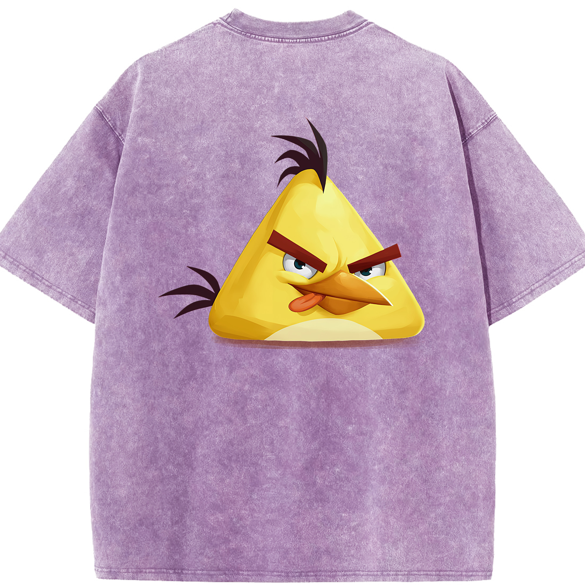（画像用） Angry Birds アングリーバード 綿100% ヴィンテージ風 半袖Tシャツ（背面プリント）