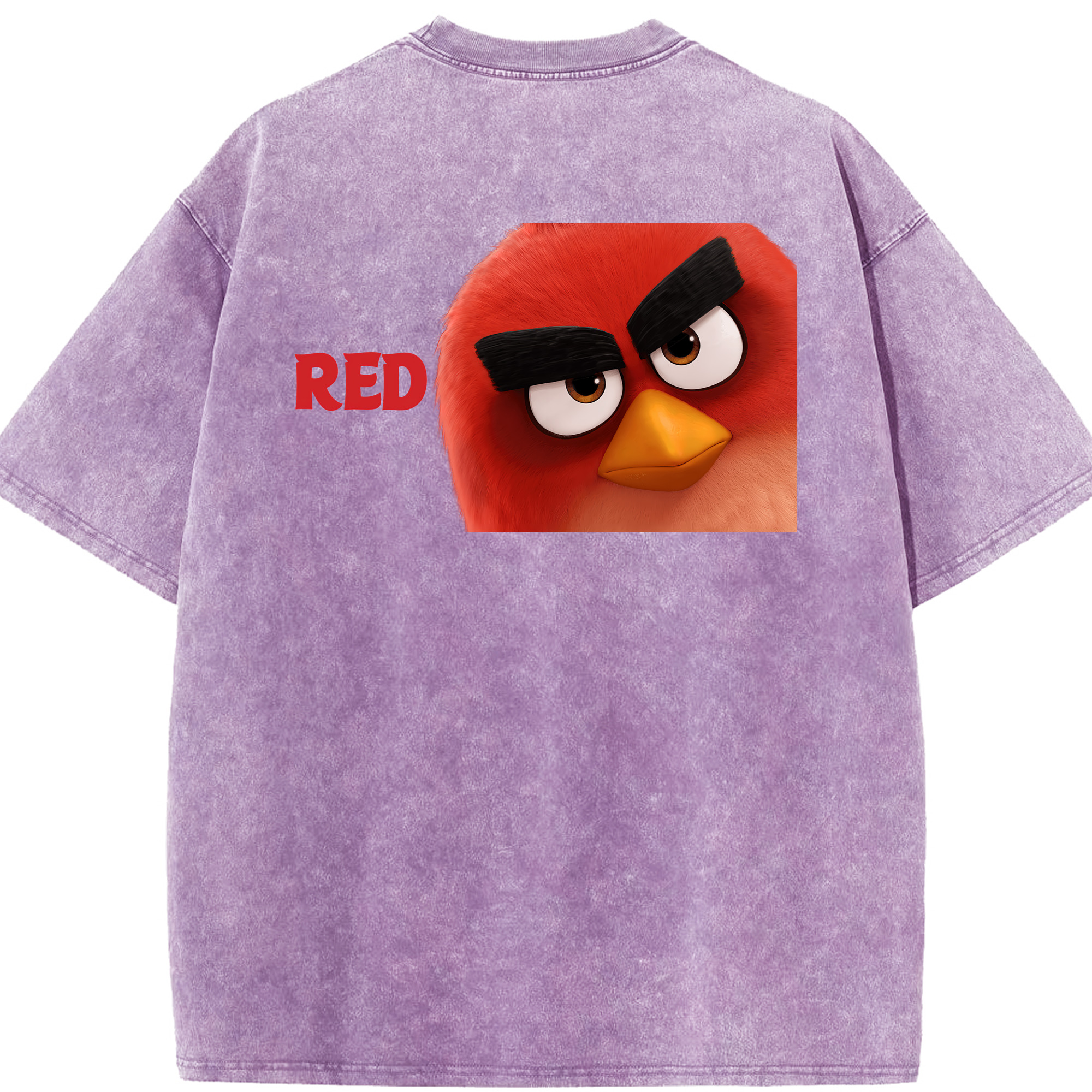 （画像用） Angry Birds アングリーバード 綿100% ヴィンテージ風 半袖Tシャツ（背面プリント）