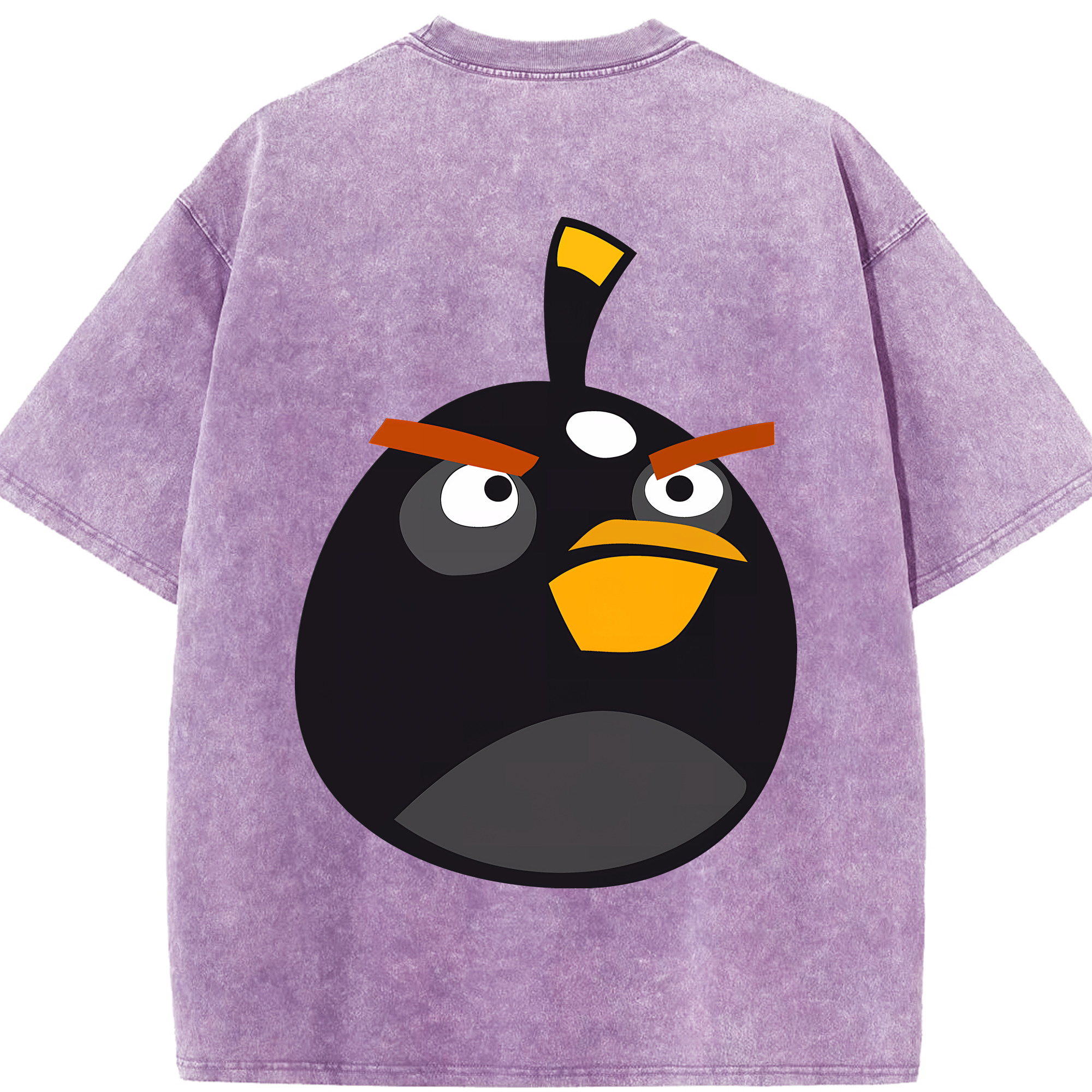 （画像用） Angry Birds アングリーバード 綿100% ヴィンテージ風 半袖Tシャツ（背面プリント）
