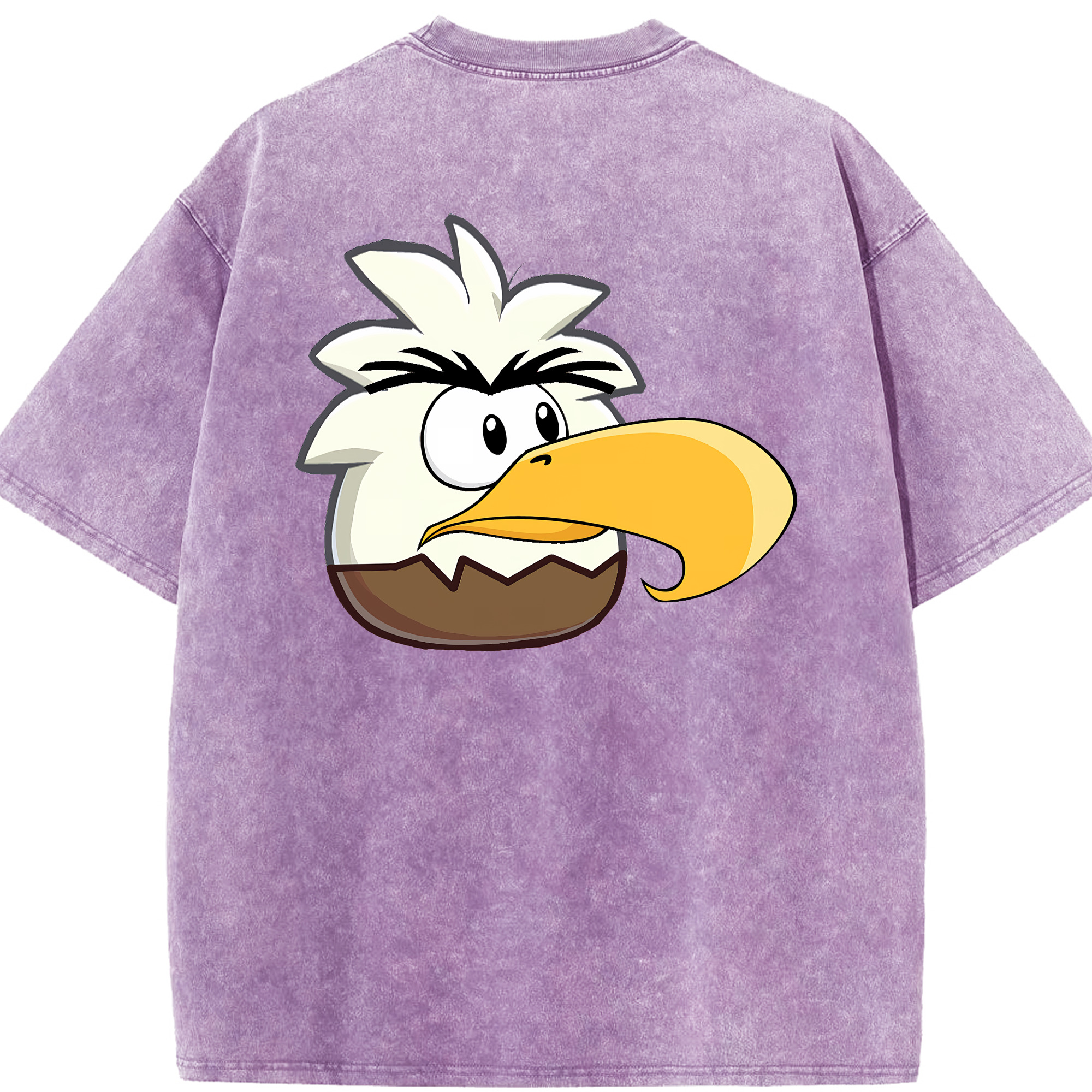 （画像用） Angry Birds アングリーバード 綿100% ヴィンテージ風 半袖Tシャツ（背面プリント）