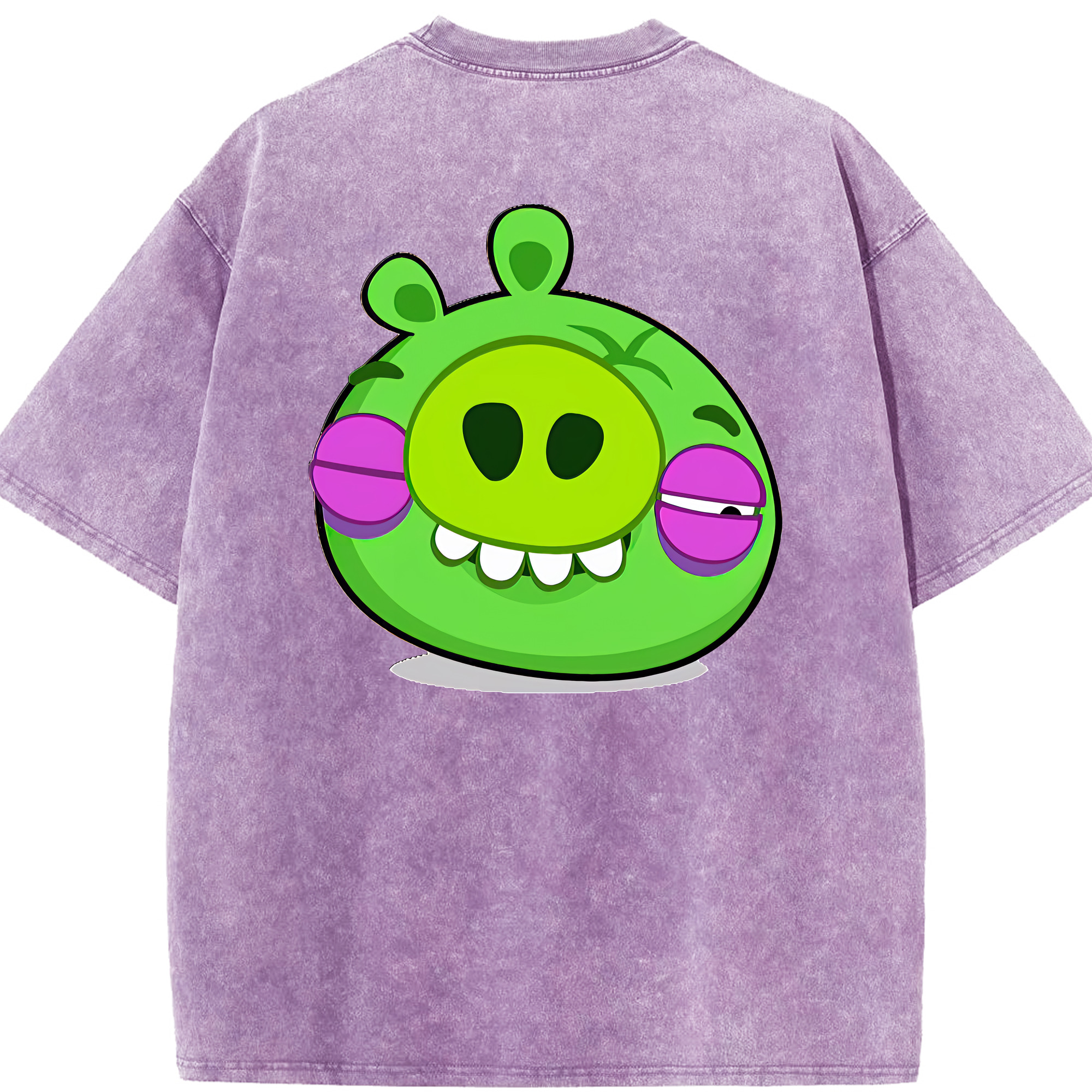 （画像用） Angry Birds アングリーバード 綿100% ヴィンテージ風 半袖Tシャツ（背面プリント）