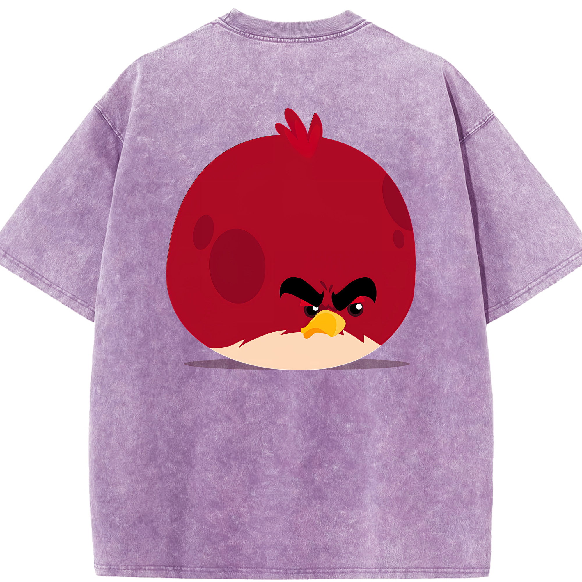 （画像用） Angry Birds アングリーバード 綿100% ヴィンテージ風 半袖Tシャツ（背面プリント）