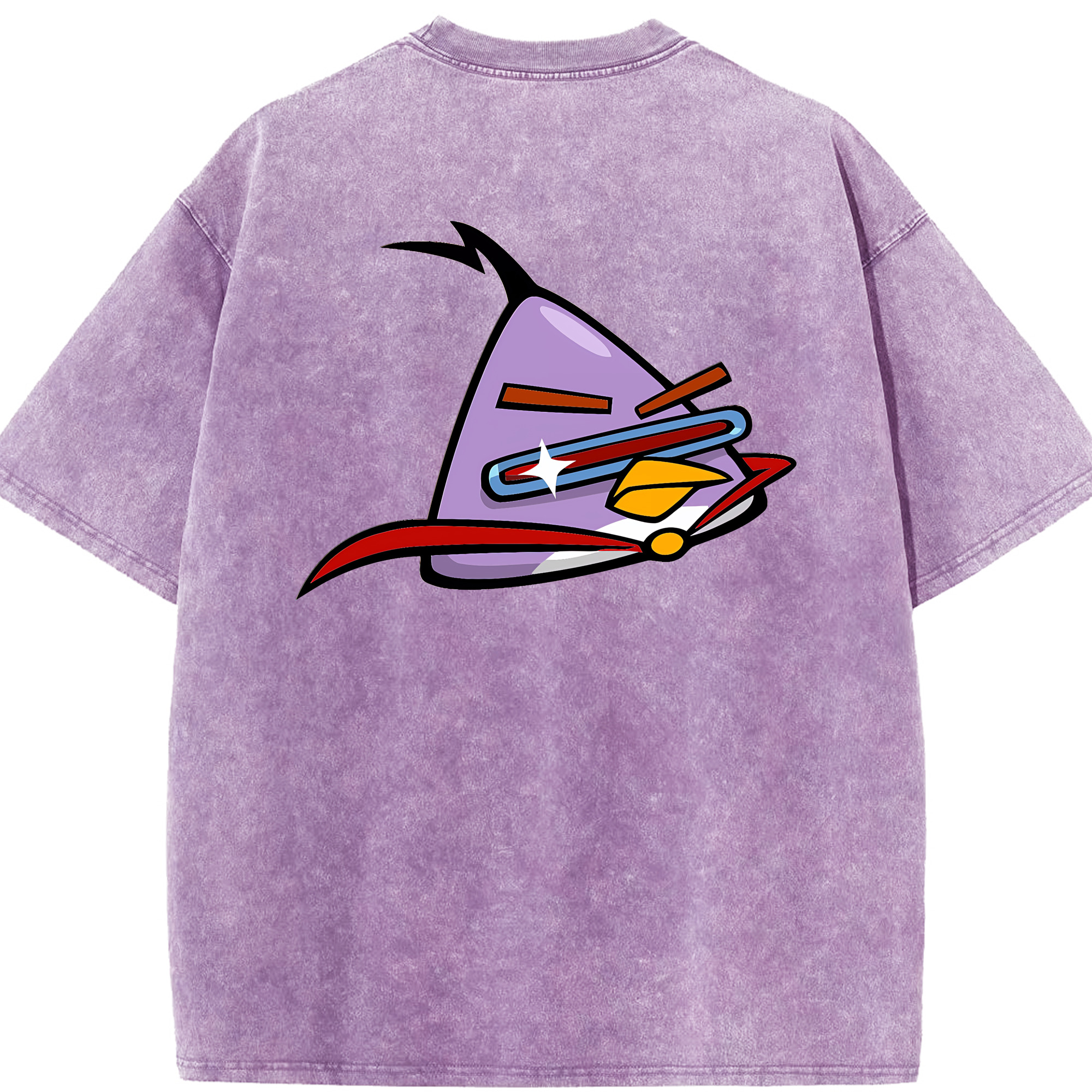 （画像用） Angry Birds アングリーバード 綿100% ヴィンテージ風 半袖Tシャツ（背面プリント）