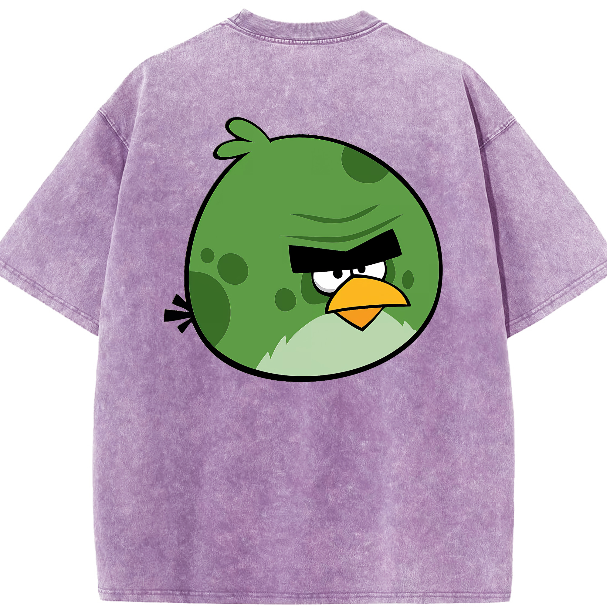 （画像用） Angry Birds アングリーバード 綿100% ヴィンテージ風 半袖Tシャツ（背面プリント）