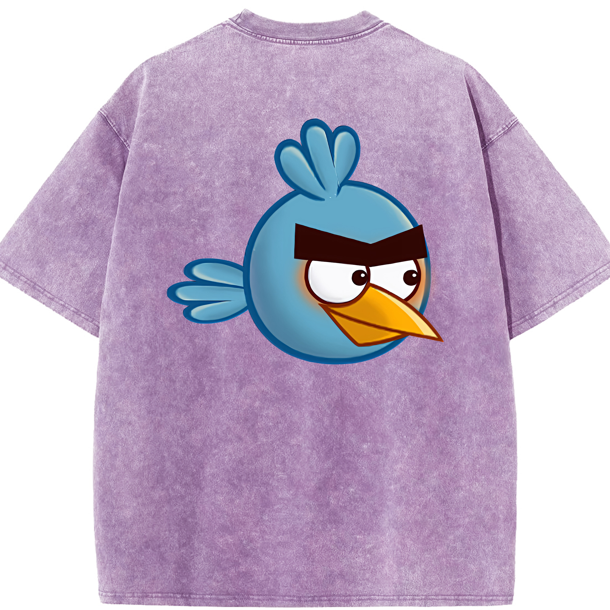 （画像用） Angry Birds アングリーバード 綿100% ヴィンテージ風 半袖Tシャツ（背面プリント）