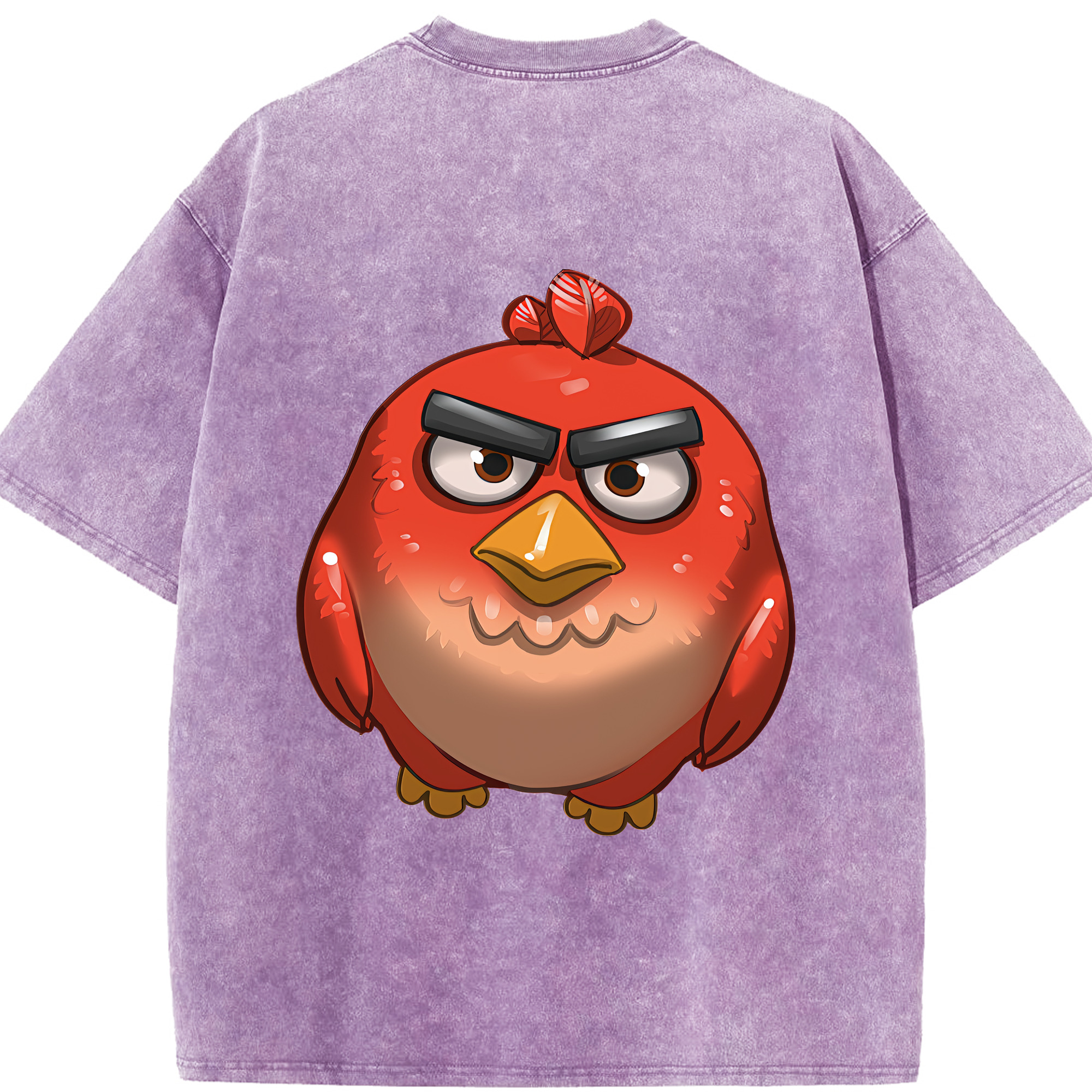 （画像用） Angry Birds アングリーバード 綿100% ヴィンテージ風 半袖Tシャツ（背面プリント）