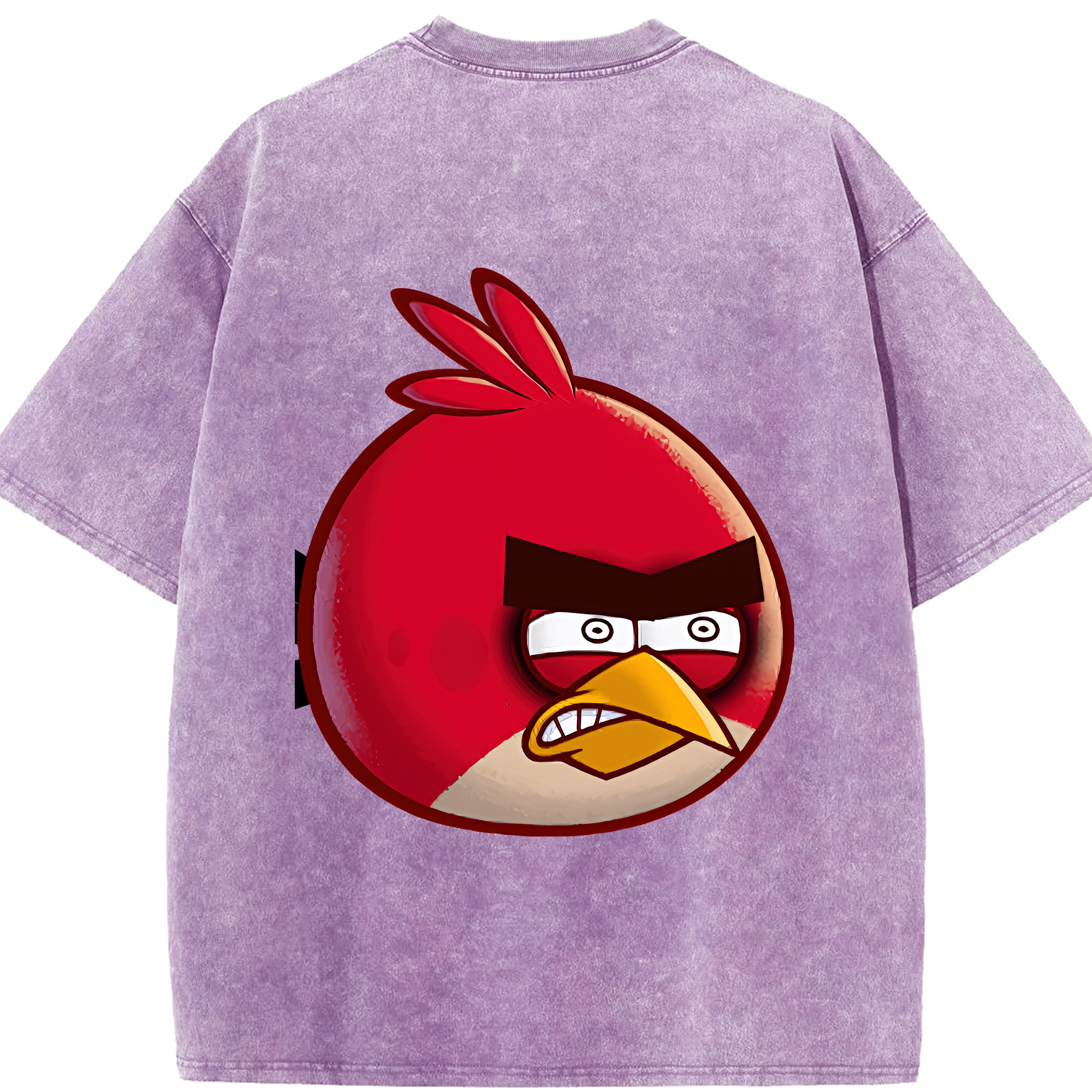 （画像用） Angry Birds アングリーバード 綿100% ヴィンテージ風 半袖Tシャツ（背面プリント）
