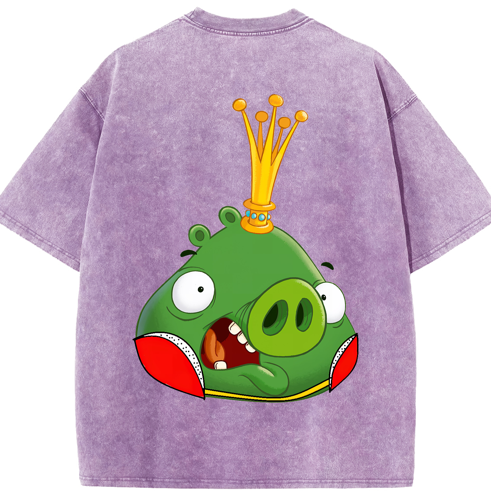（画像用） Angry Birds アングリーバード 綿100% ヴィンテージ風 半袖Tシャツ（背面プリント）