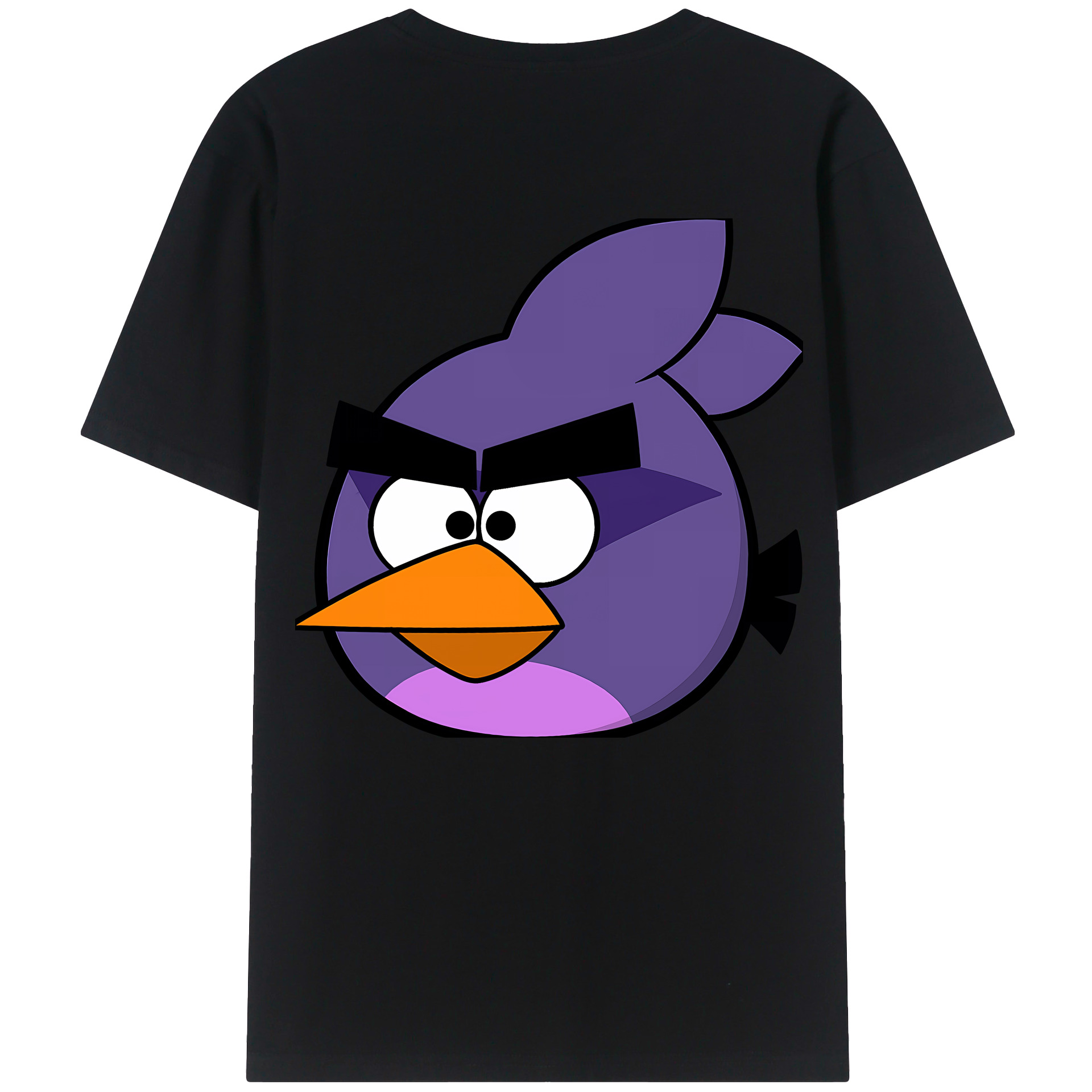 （画像用） Angry Birds アングリーバード 綿100％ メンズ半袖Tシャツ（バックプリント） 通気性
