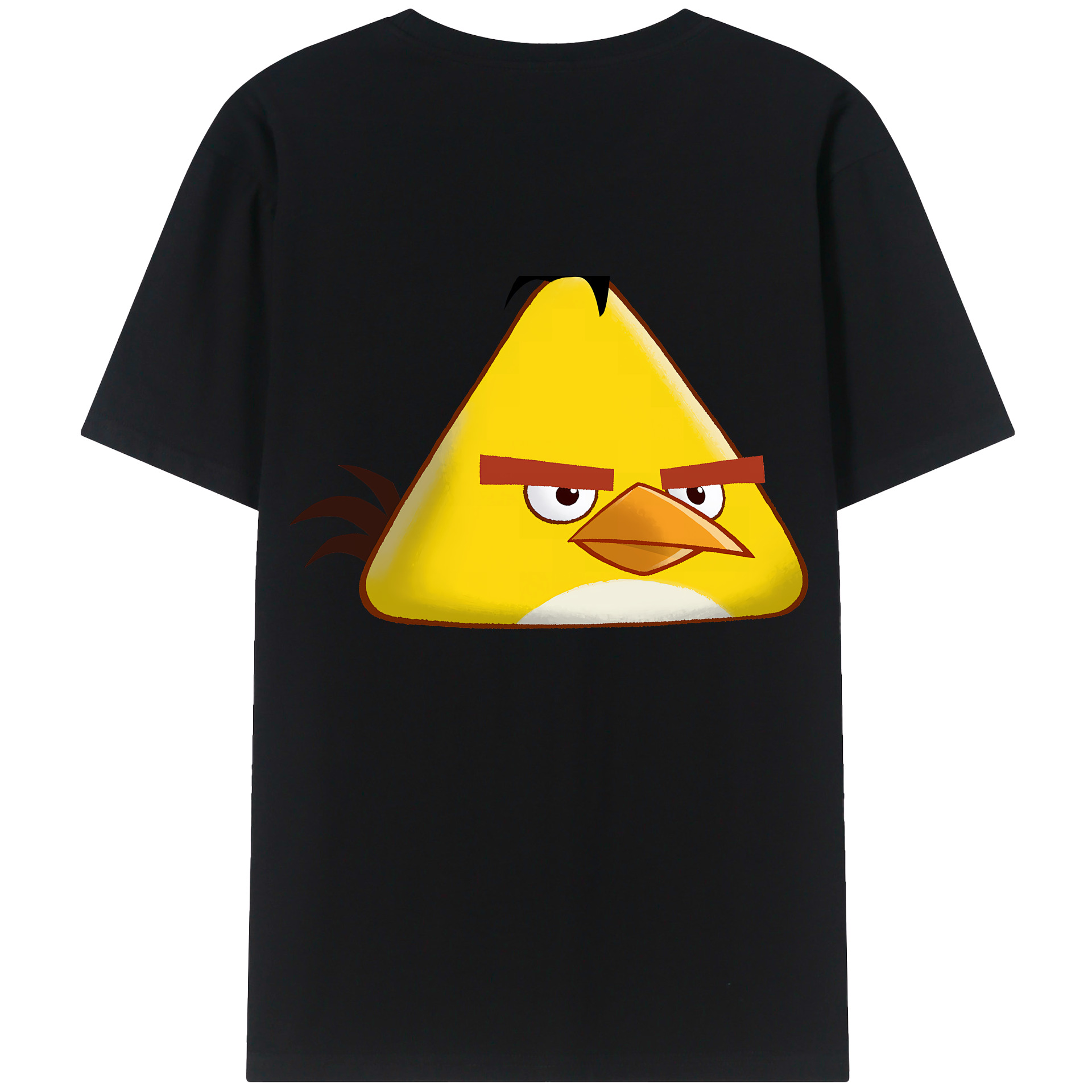 （画像用） Angry Birds アングリーバード 綿100％ メンズ半袖Tシャツ（バックプリント） 通気性