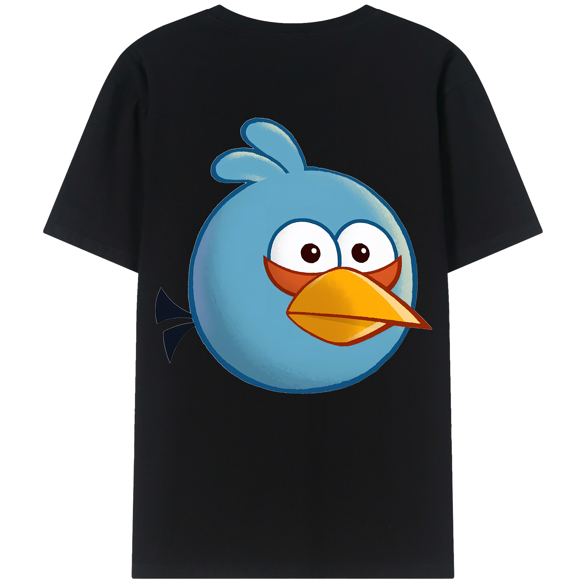 （画像用） Angry Birds アングリーバード 綿100％ メンズ半袖Tシャツ（バックプリント） 通気性