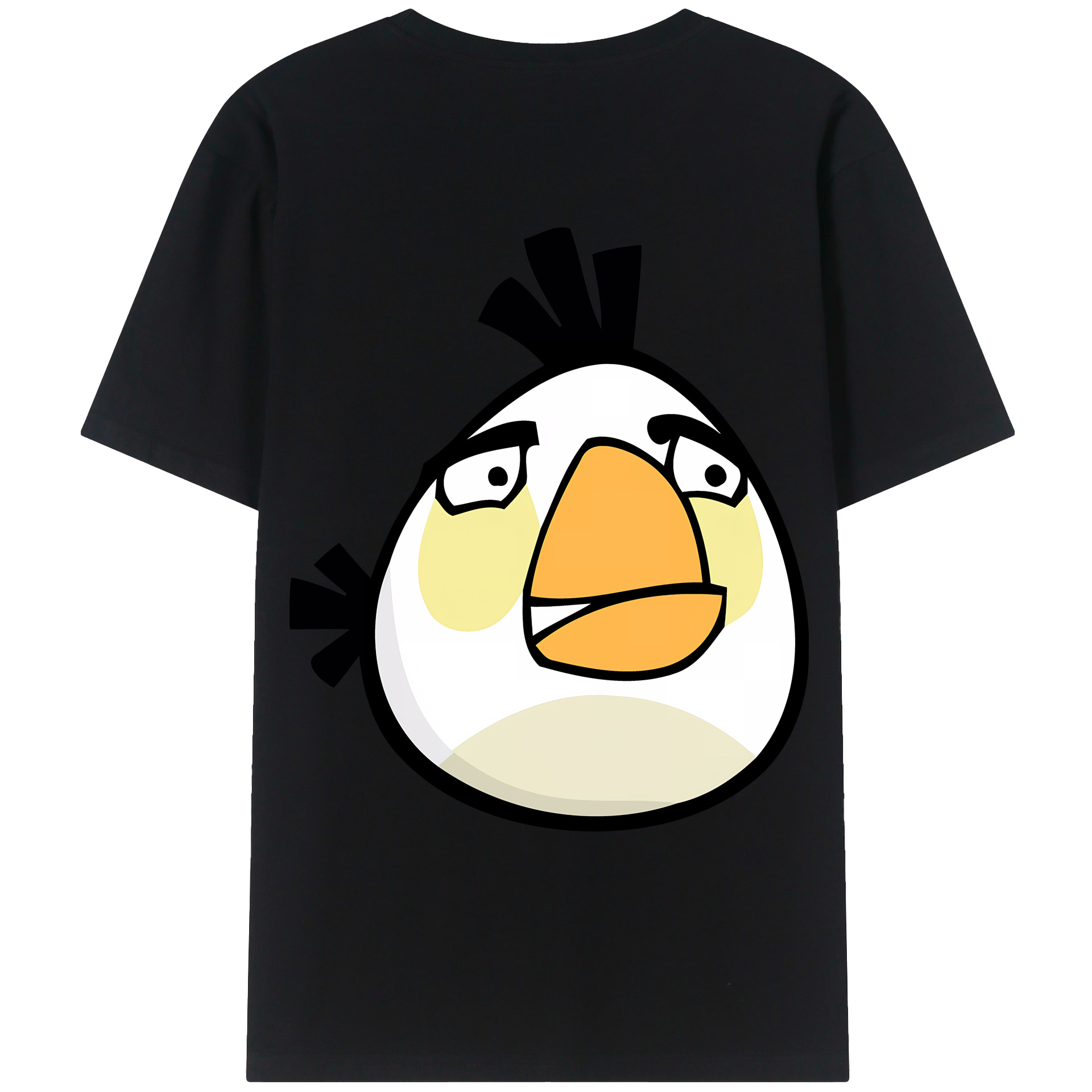 （画像用） Angry Birds アングリーバード 綿100％ メンズ半袖Tシャツ（バックプリント） 通気性