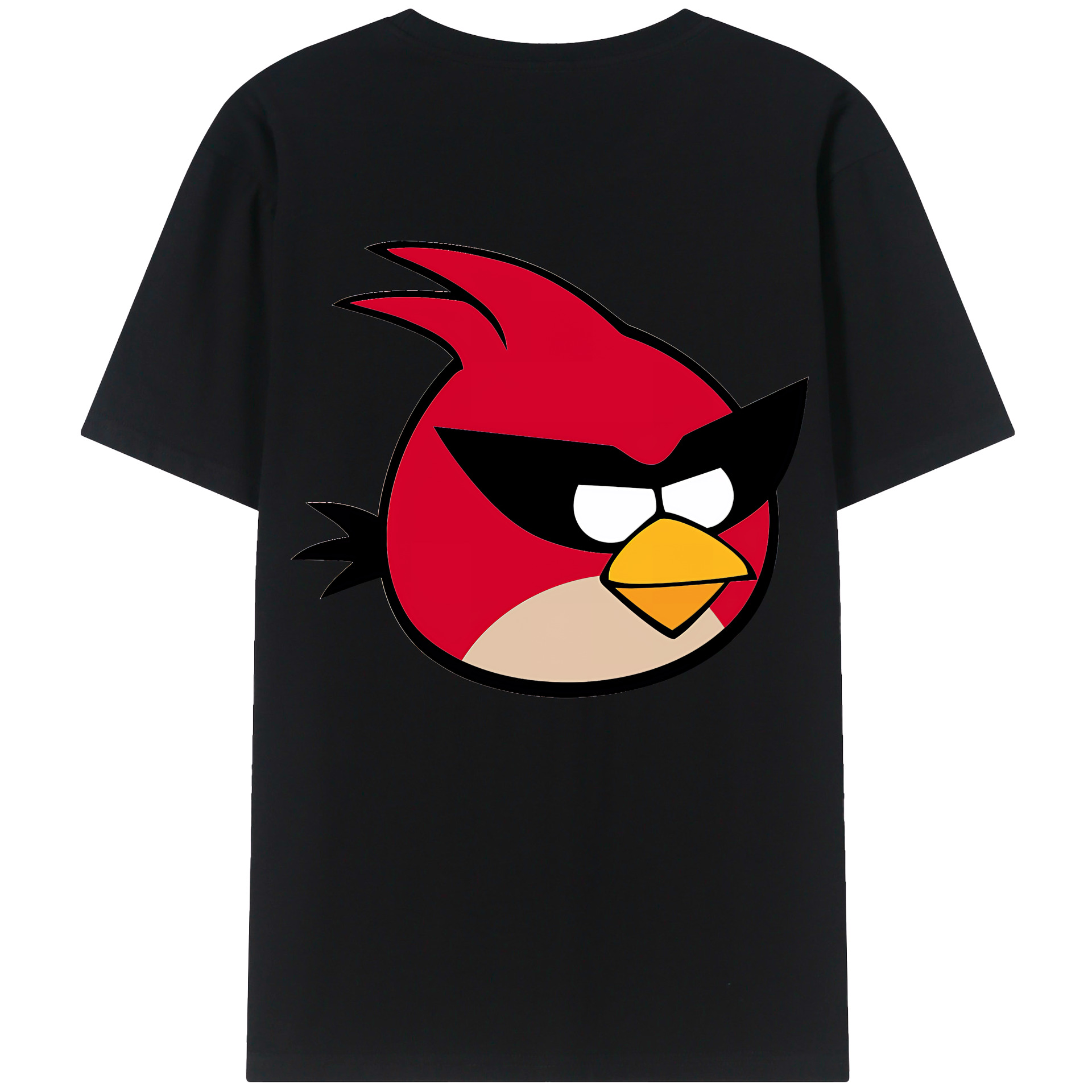 （画像用） Angry Birds アングリーバード 綿100％ メンズ半袖Tシャツ（バックプリント） 通気性