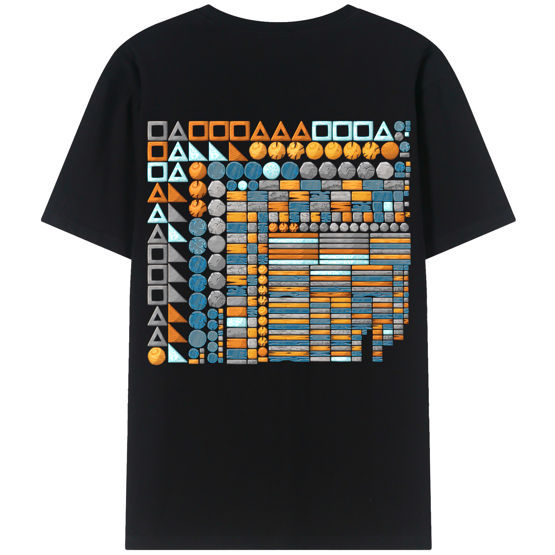 （画像用） Angry Birds アングリーバード 綿100％ メンズ半袖Tシャツ（バックプリント） 通気性