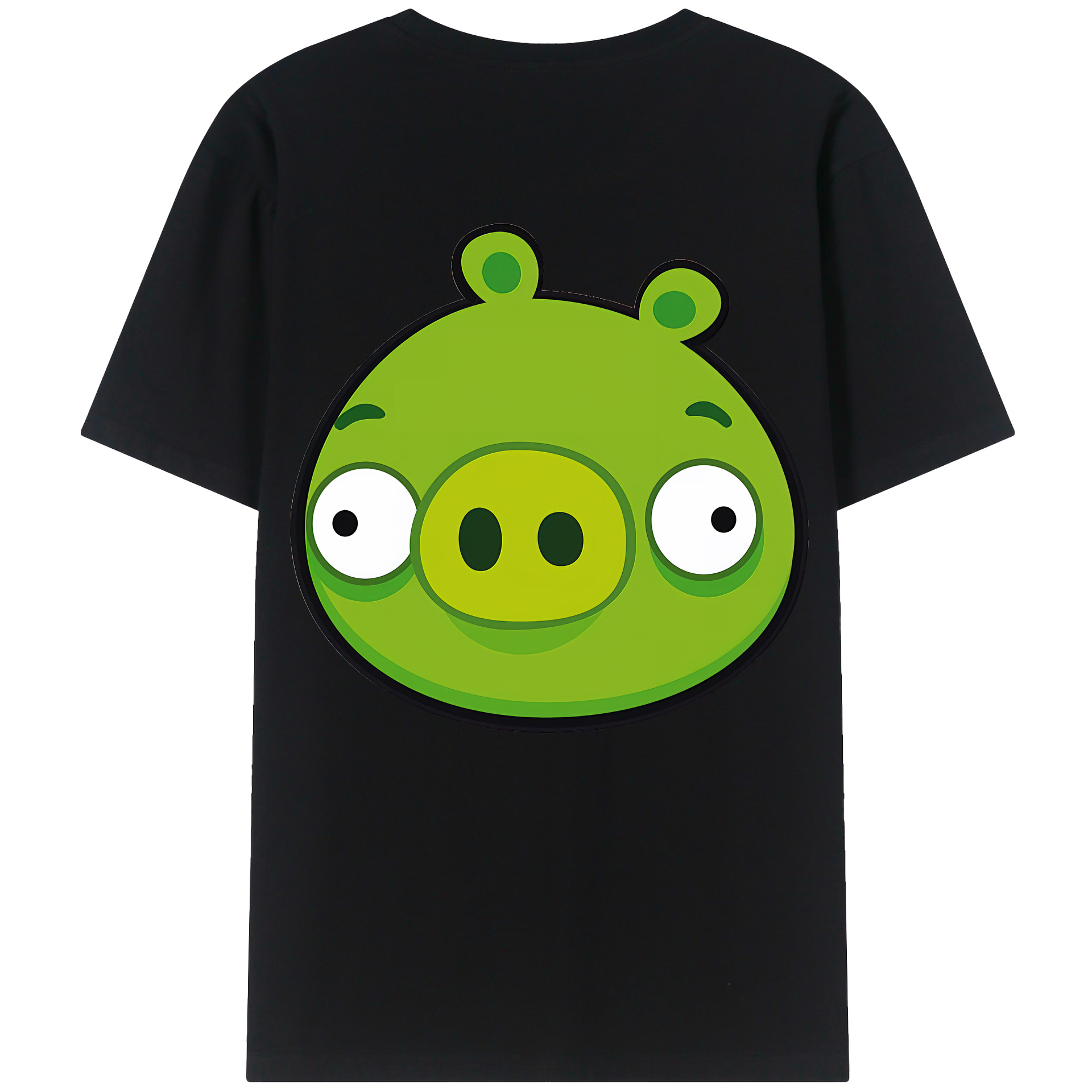 （画像用） Angry Birds アングリーバード 綿100％ メンズ半袖Tシャツ（バックプリント） 通気性