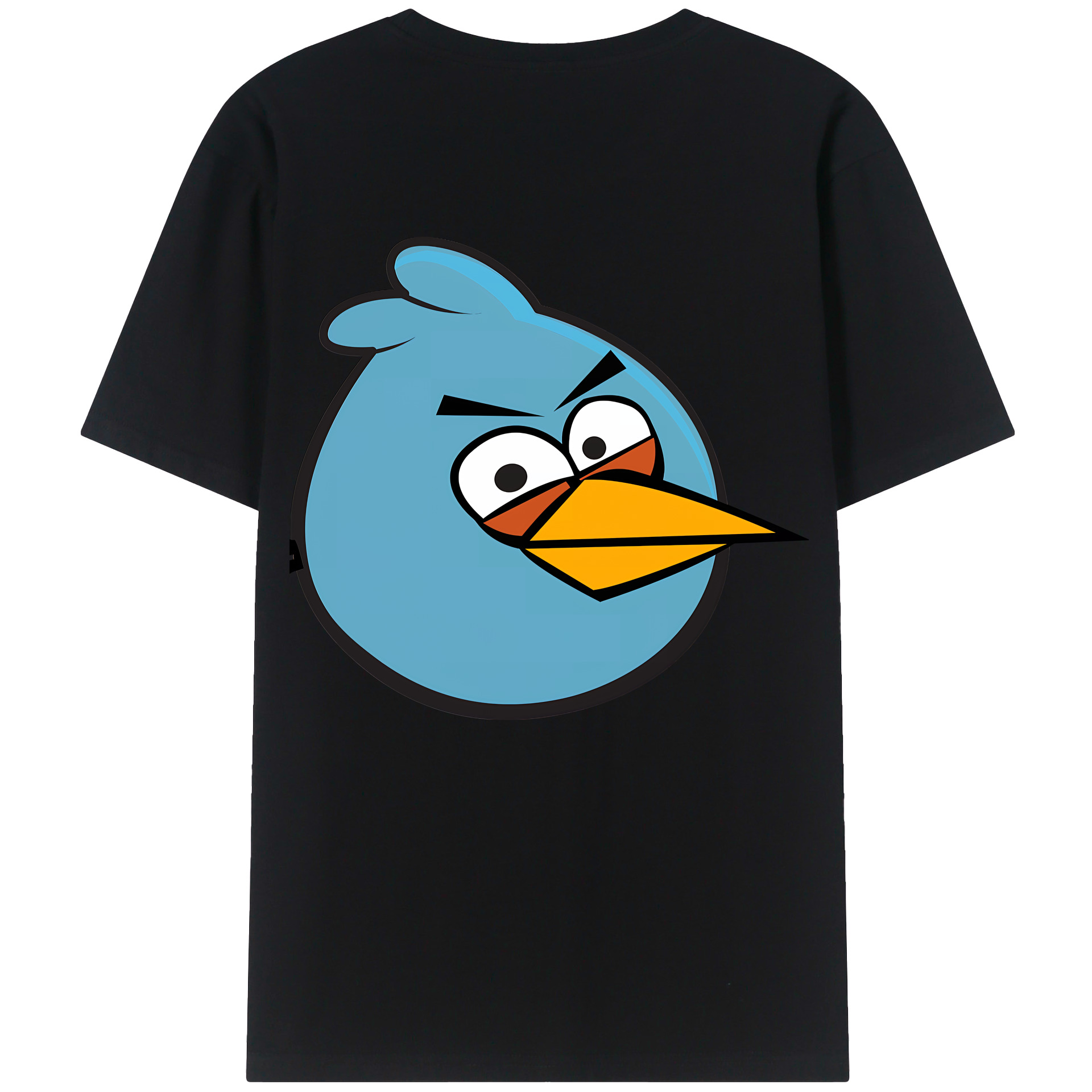 （画像用） Angry Birds アングリーバード 綿100％ メンズ半袖Tシャツ（バックプリント） 通気性