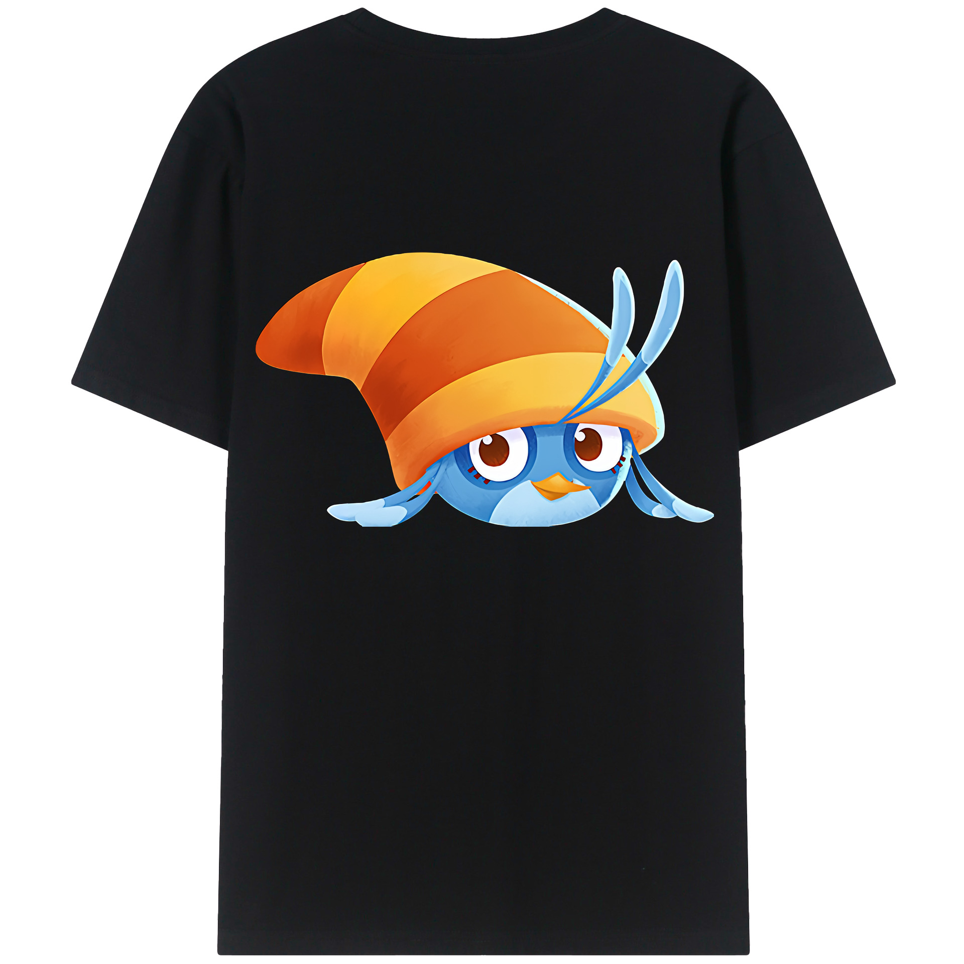 （画像用） Angry Birds アングリーバード 綿100％ メンズ半袖Tシャツ（バックプリント） 通気性