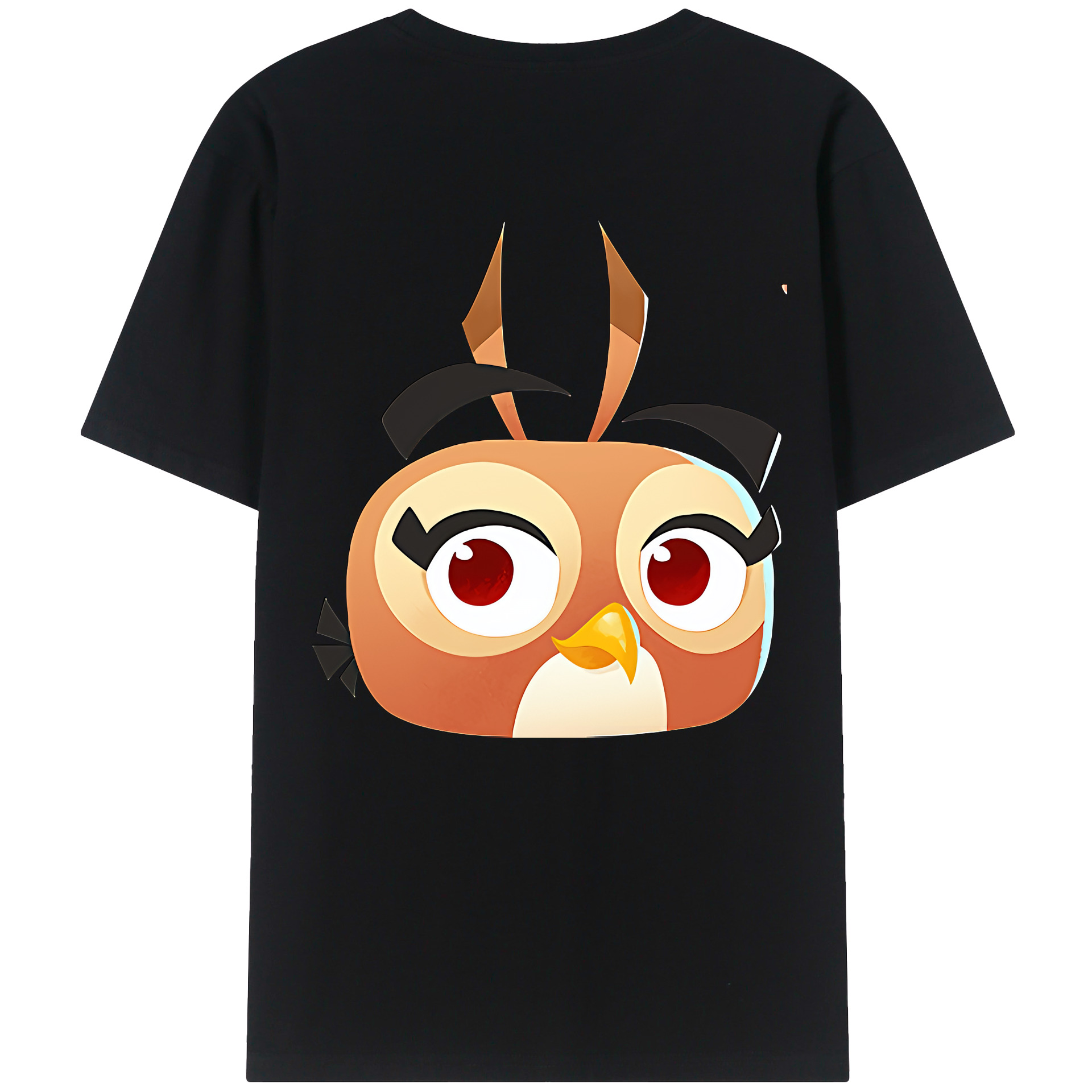 （画像用） Angry Birds アングリーバード 綿100％ メンズ半袖Tシャツ（バックプリント） 通気性