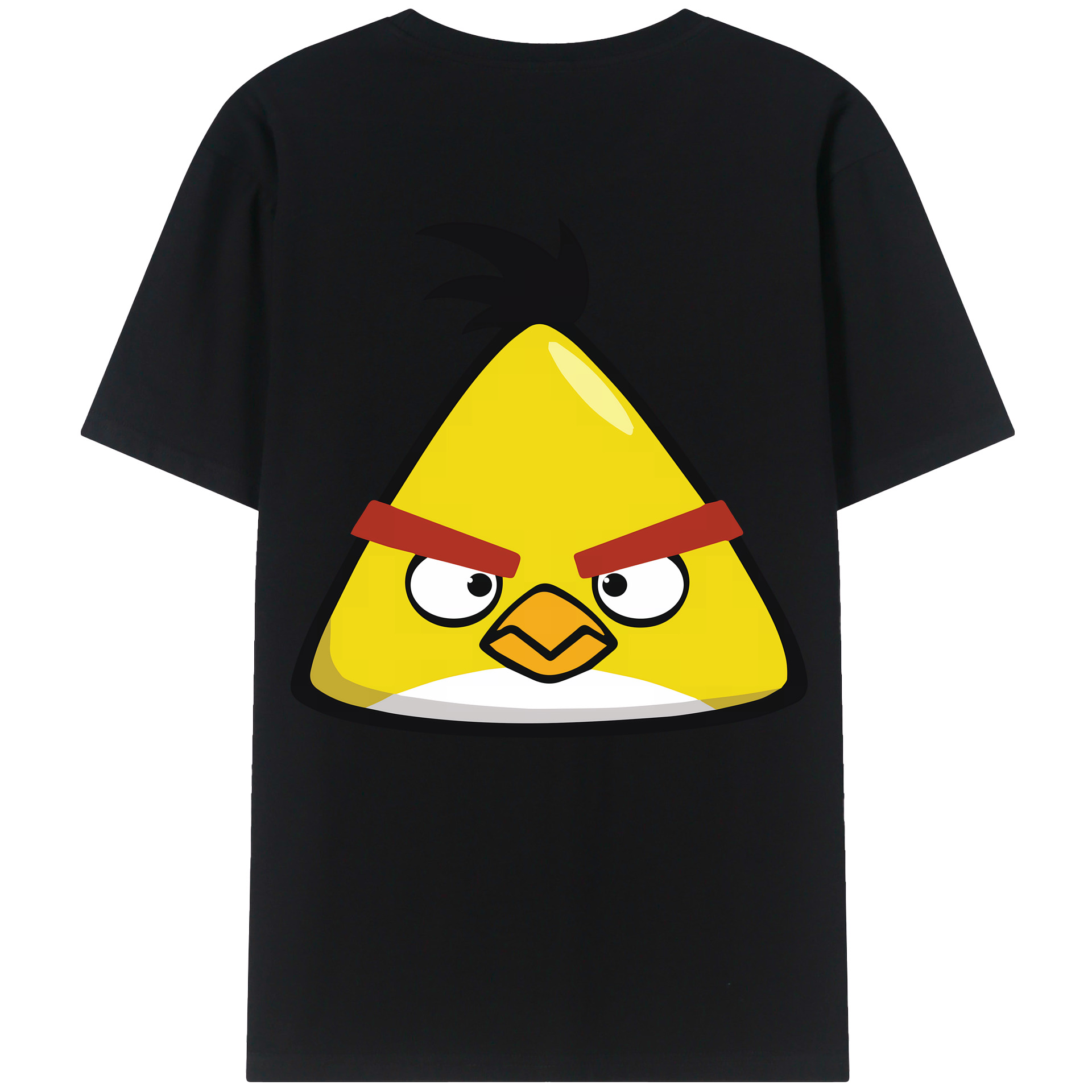 （画像用） Angry Birds アングリーバード 綿100％ メンズ半袖Tシャツ（バックプリント） 通気性