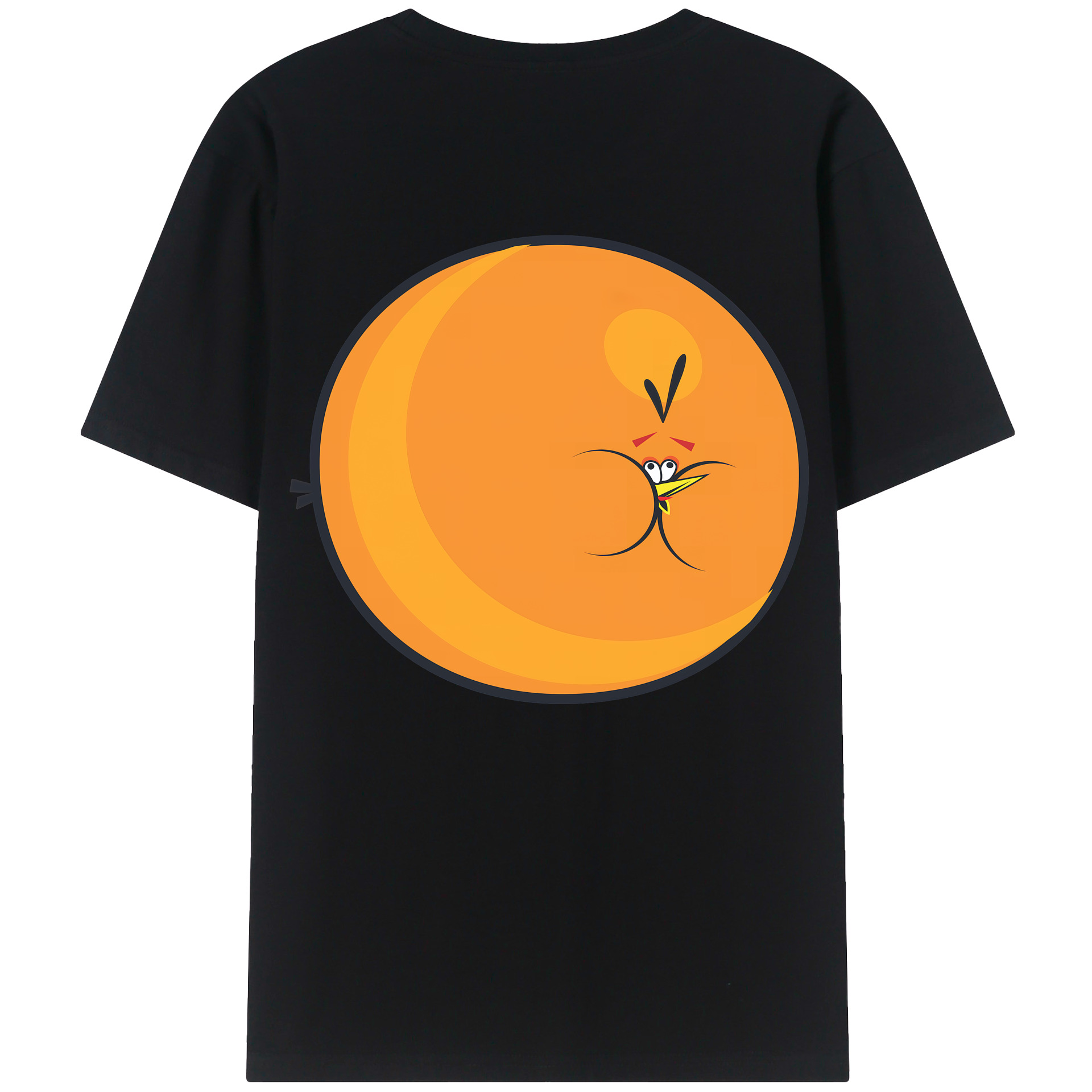 （画像用） Angry Birds アングリーバード 綿100％ メンズ半袖Tシャツ（バックプリント） 通気性