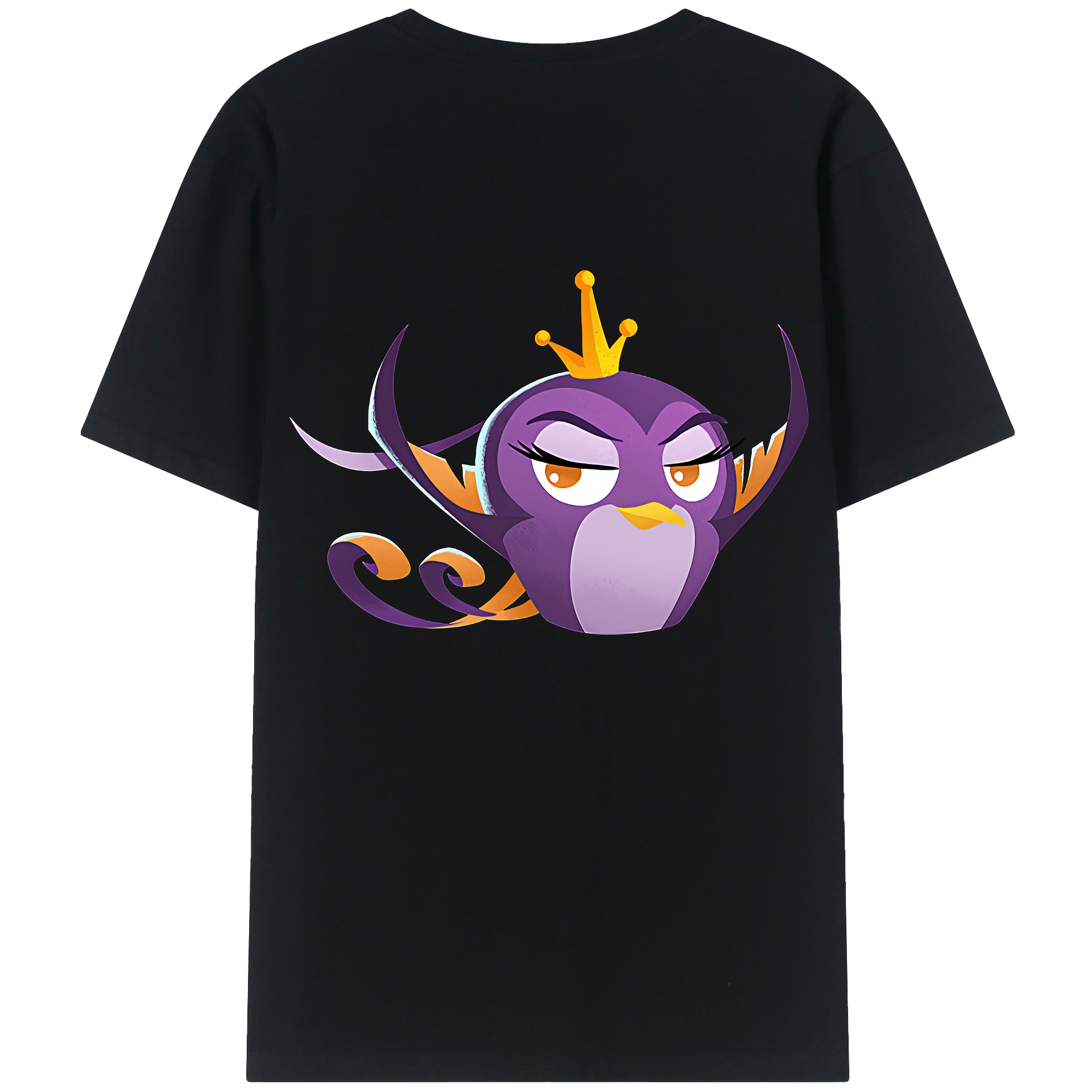 （画像用） Angry Birds アングリーバード 綿100％ メンズ半袖Tシャツ（バックプリント） 通気性