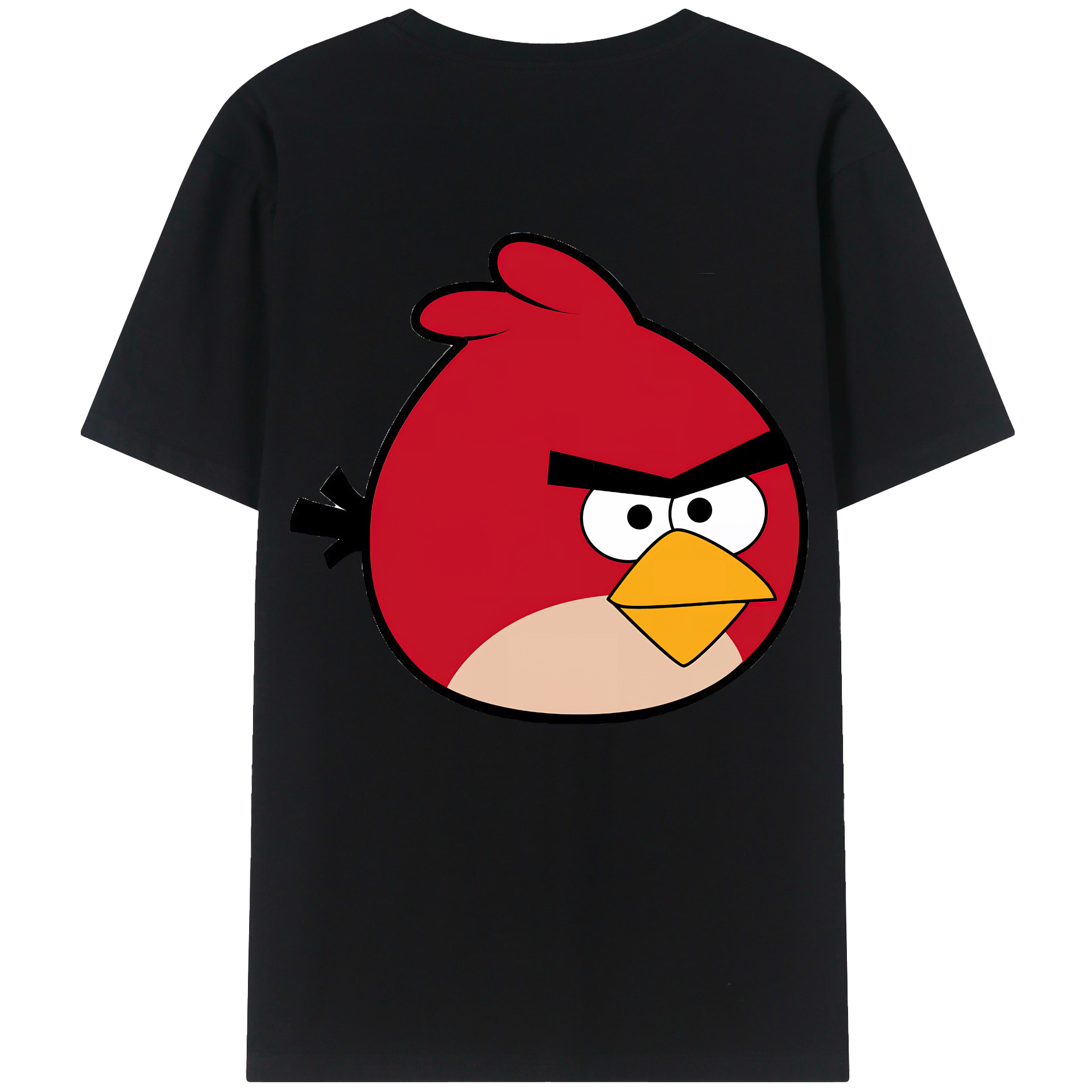 （画像用） Angry Birds アングリーバード 綿100％ メンズ半袖Tシャツ（バックプリント） 通気性