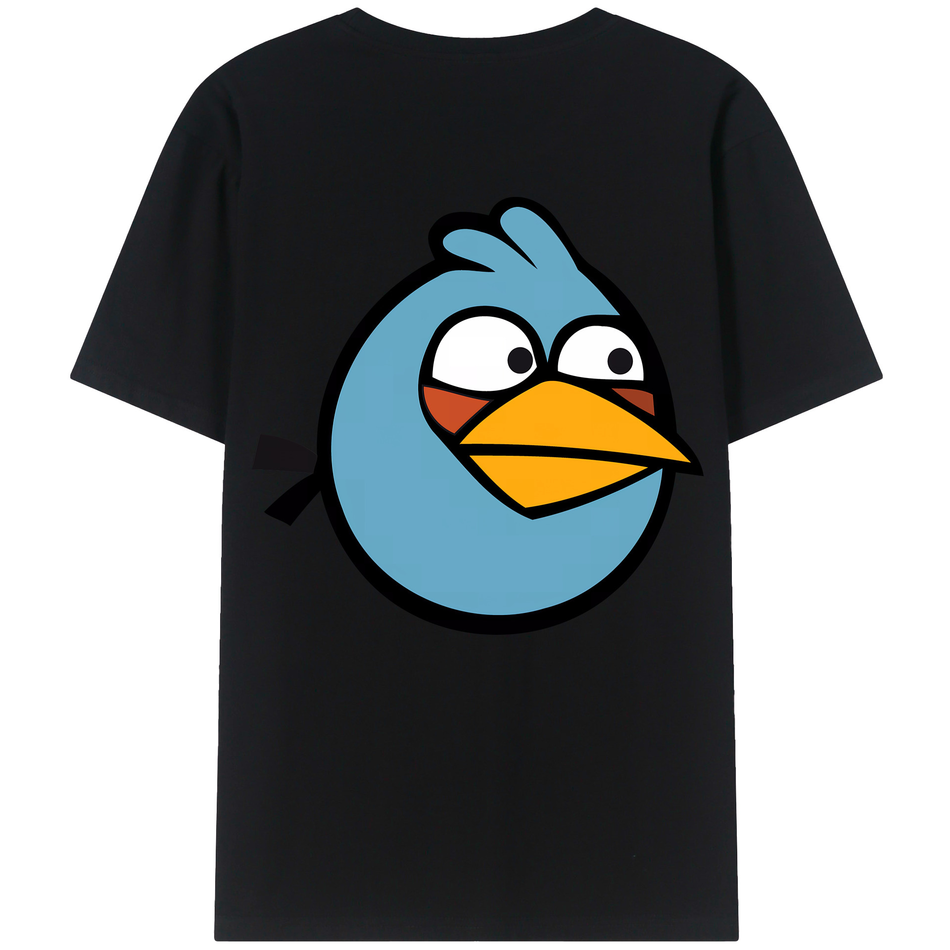 （画像用） Angry Birds アングリーバード 綿100％ メンズ半袖Tシャツ（バックプリント） 通気性
