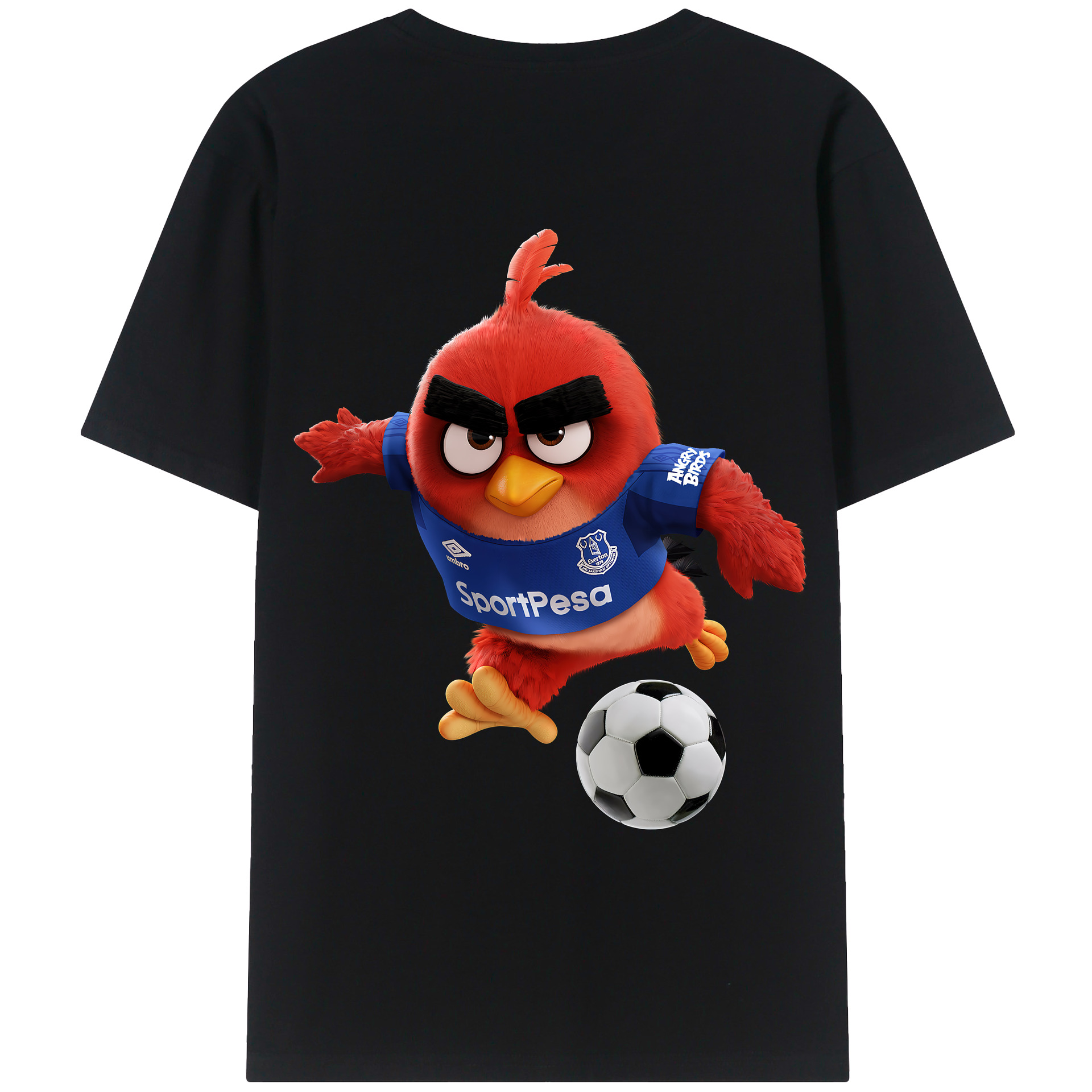 （画像用） Angry Birds アングリーバード 綿100％ メンズ半袖Tシャツ（バックプリント） 通気性