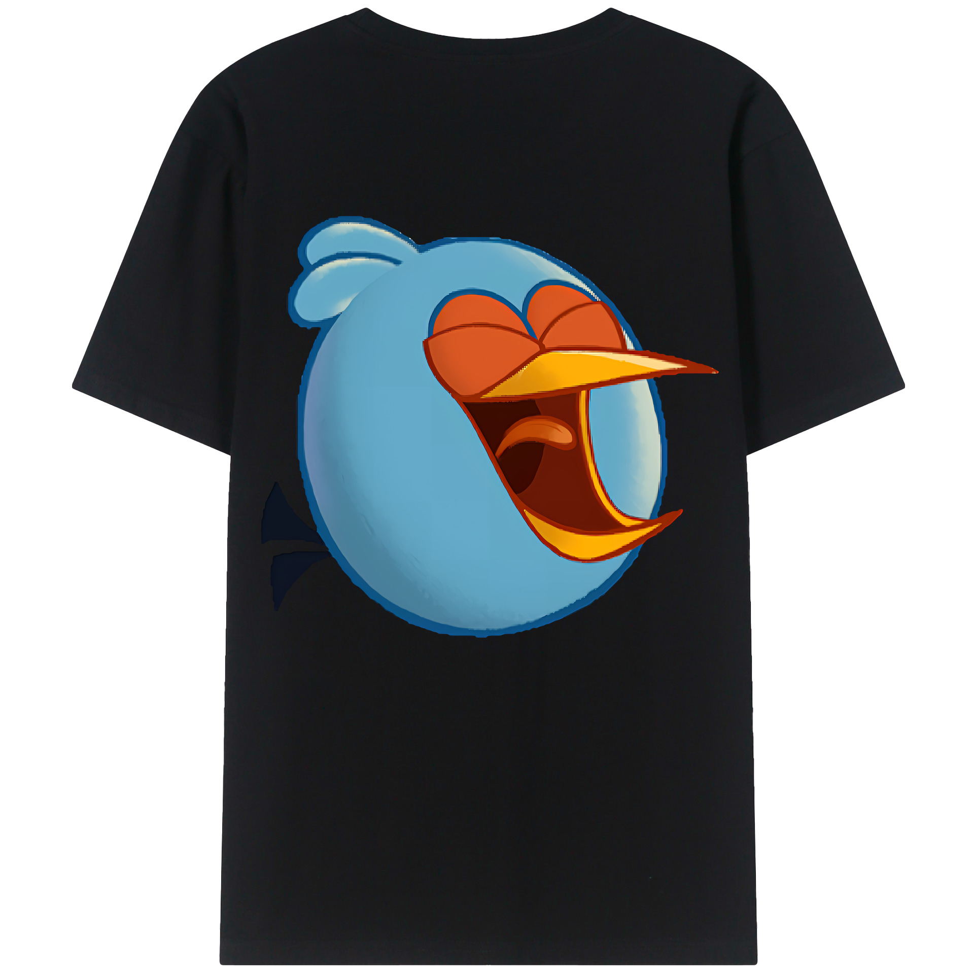 （画像用） Angry Birds アングリーバード 綿100％ メンズ半袖Tシャツ（バックプリント） 通気性