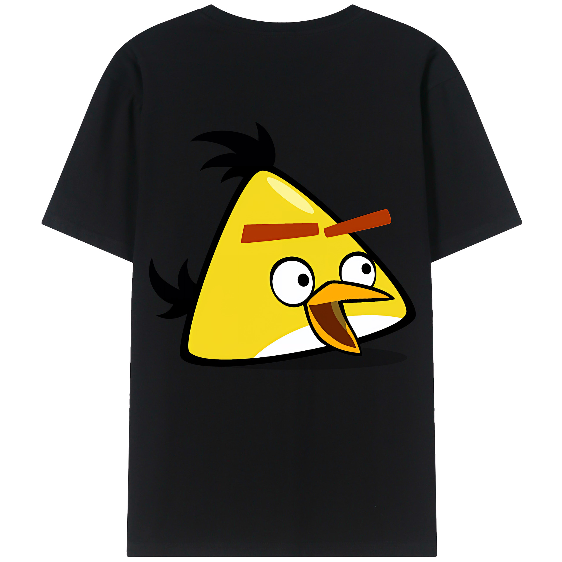 （画像用） Angry Birds アングリーバード 綿100％ メンズ半袖Tシャツ（バックプリント） 通気性