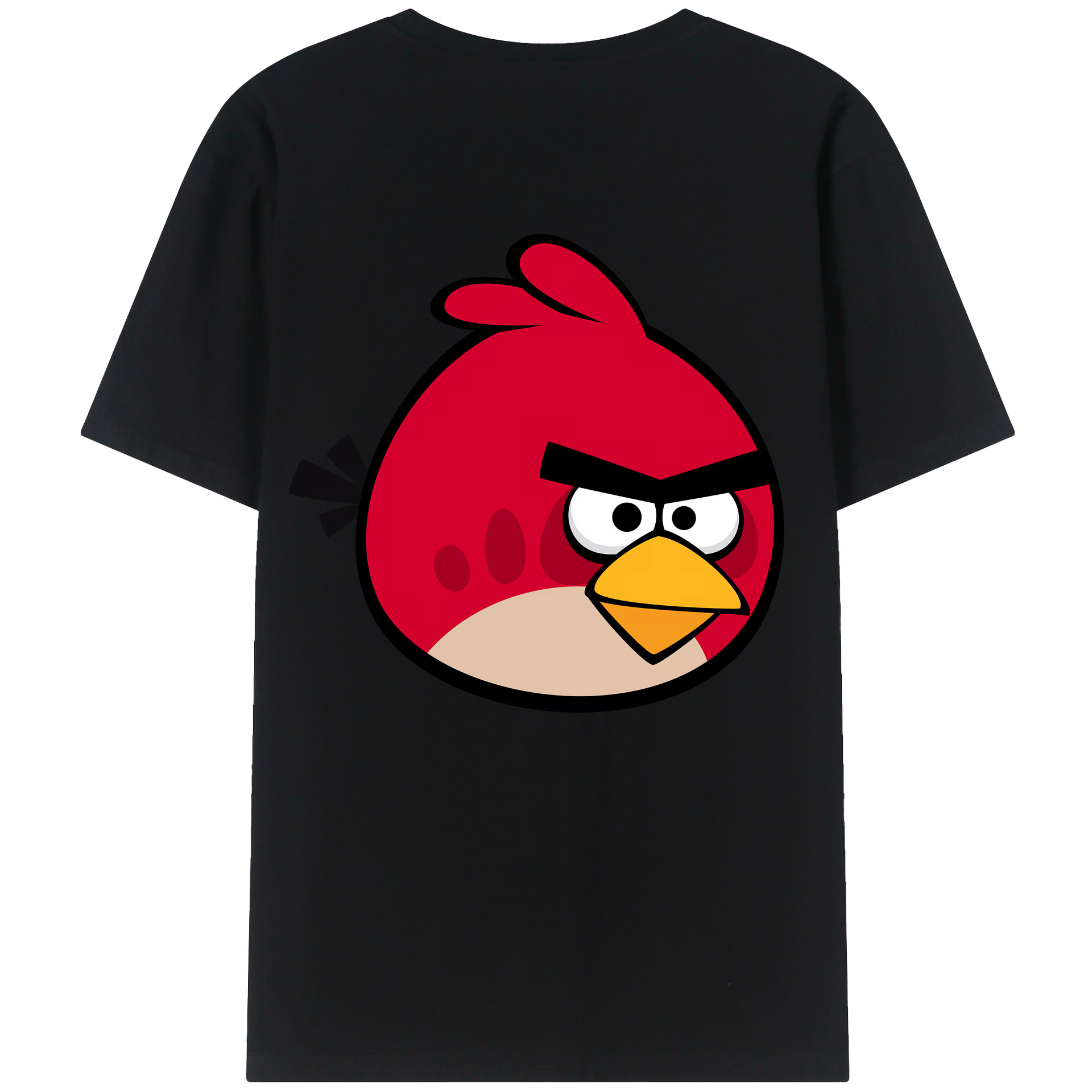 （画像用） Angry Birds アングリーバード 綿100％ メンズ半袖Tシャツ（バックプリント） 通気性