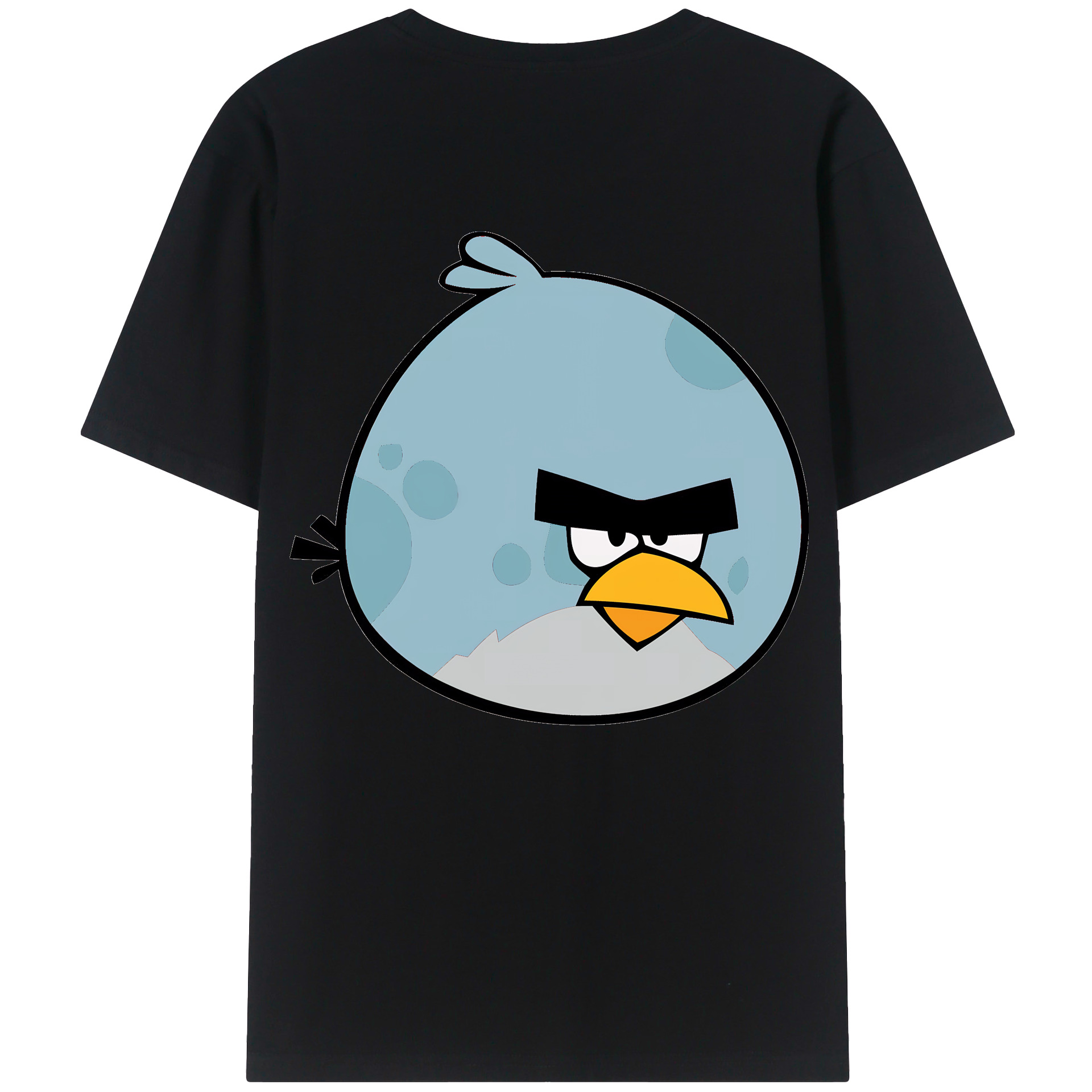 （画像用） Angry Birds アングリーバード 綿100％ メンズ半袖Tシャツ（バックプリント） 通気性
