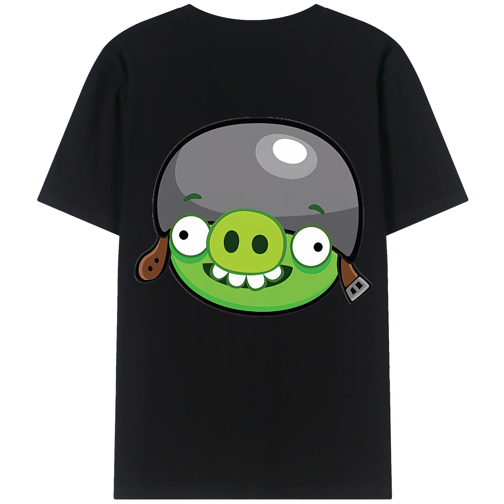 （画像用） Angry Birds アングリーバード 綿100％ メンズ半袖Tシャツ（バックプリント） 通気性