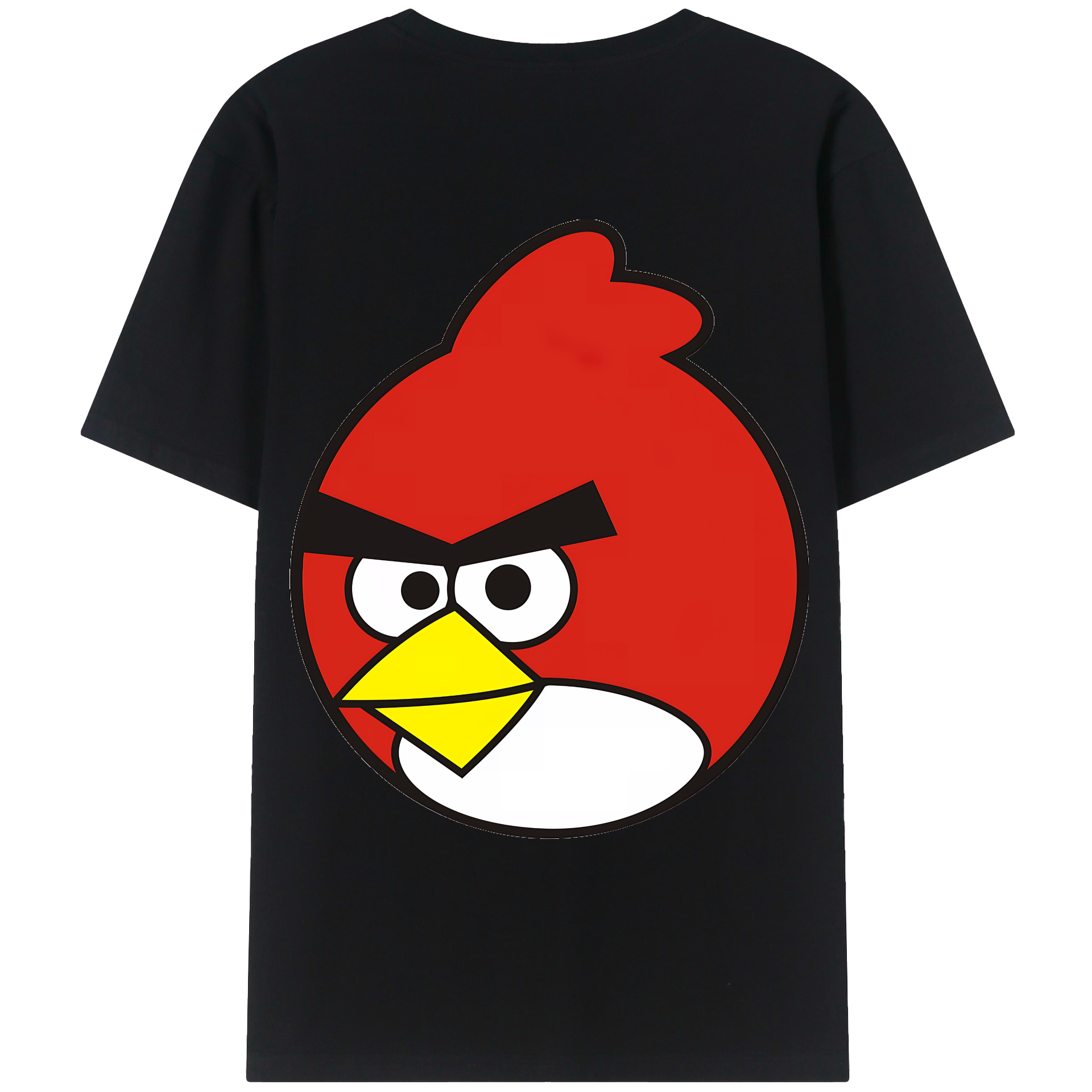 （画像用） Angry Birds アングリーバード 綿100％ メンズ半袖Tシャツ（バックプリント） 通気性