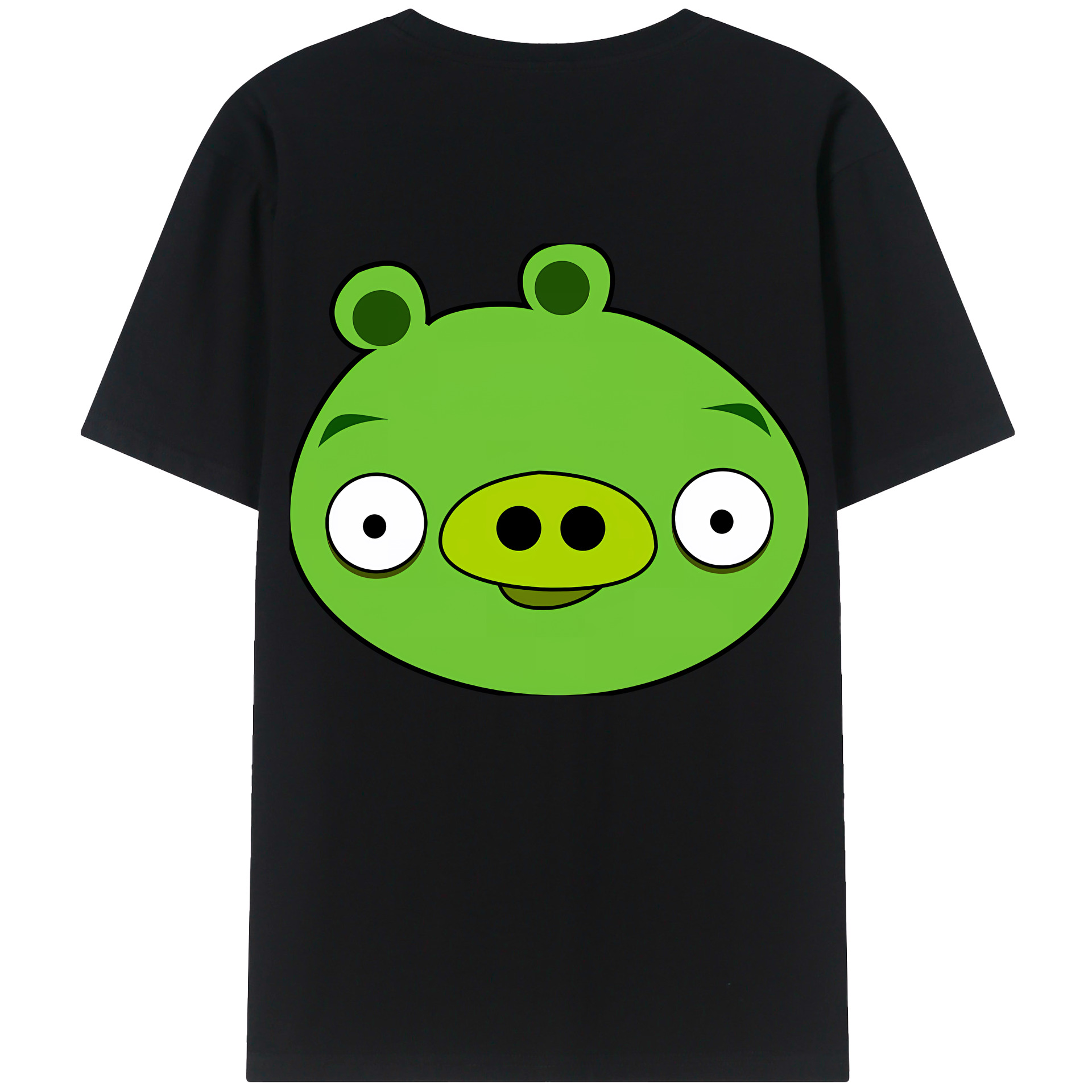 （画像用） Angry Birds アングリーバード 綿100％ メンズ半袖Tシャツ（バックプリント） 通気性