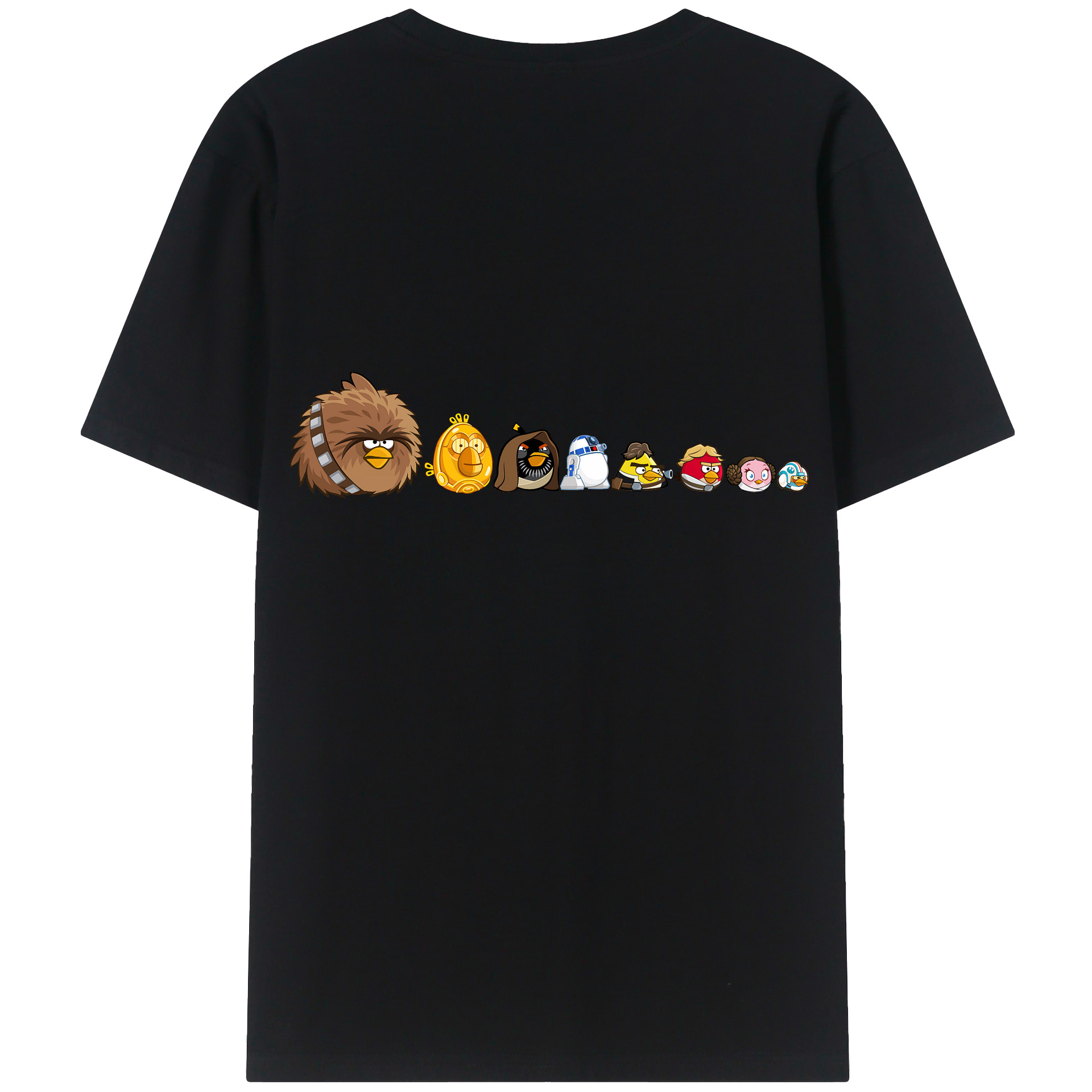 （画像用） Angry Birds アングリーバード 綿100％ メンズ半袖Tシャツ（バックプリント） 通気性