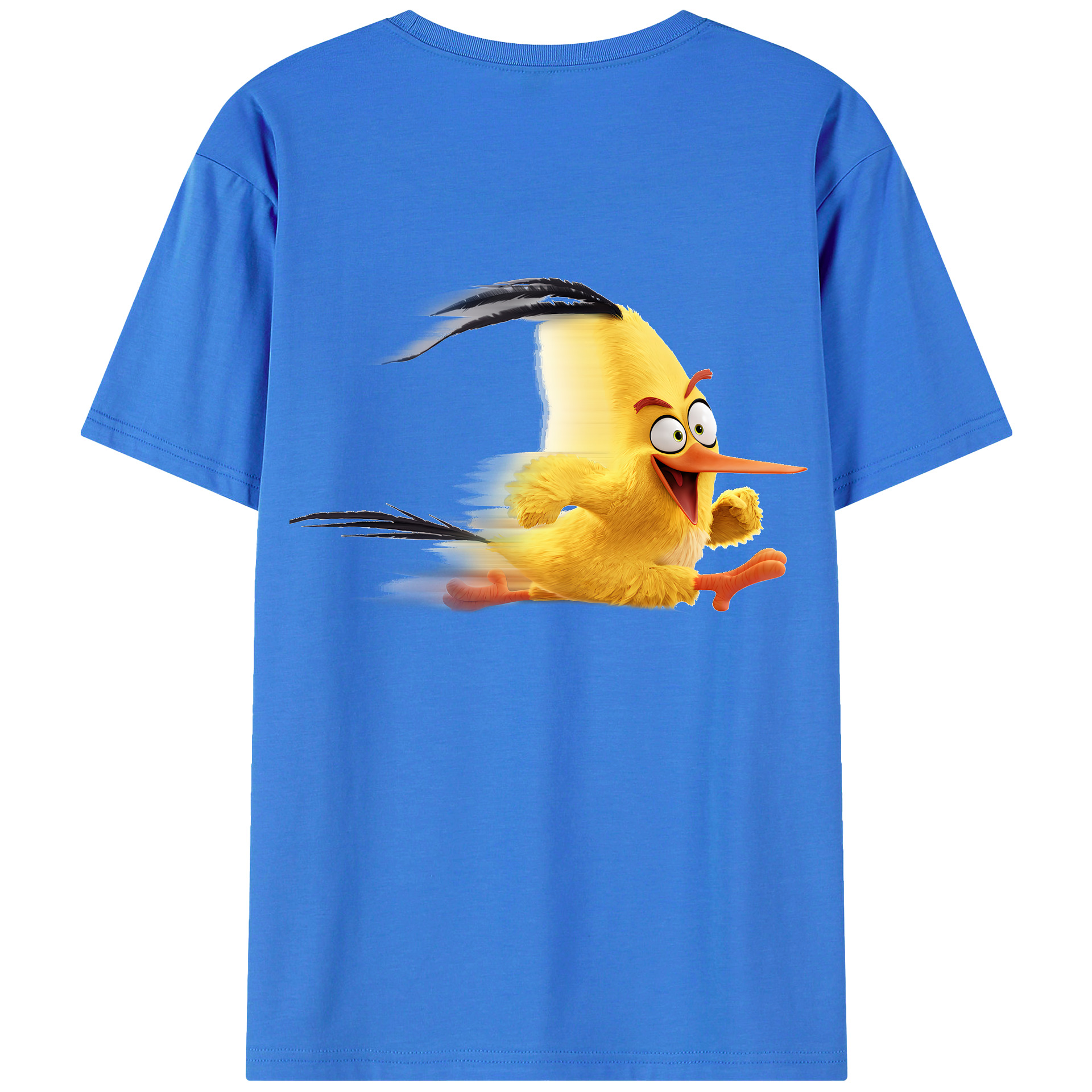 （画像用） Angry Birds アングリーバード 綿100％ メンズ半袖Tシャツ（バックプリント） 通気性