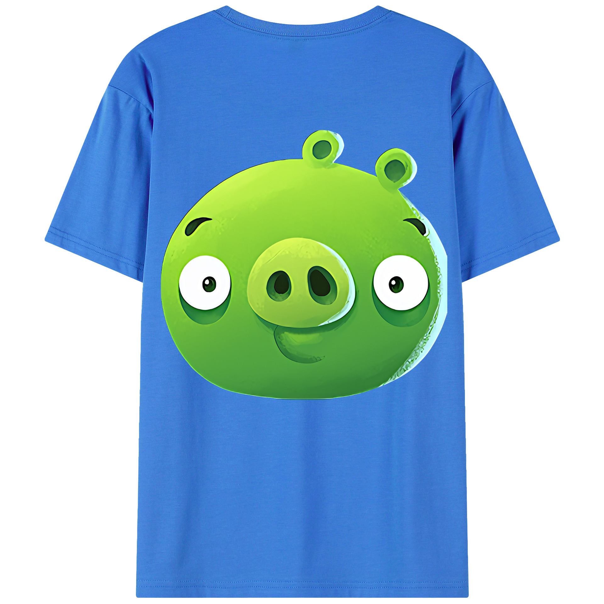 （画像用） Angry Birds アングリーバード 綿100％ メンズ半袖Tシャツ（バックプリント） 通気性