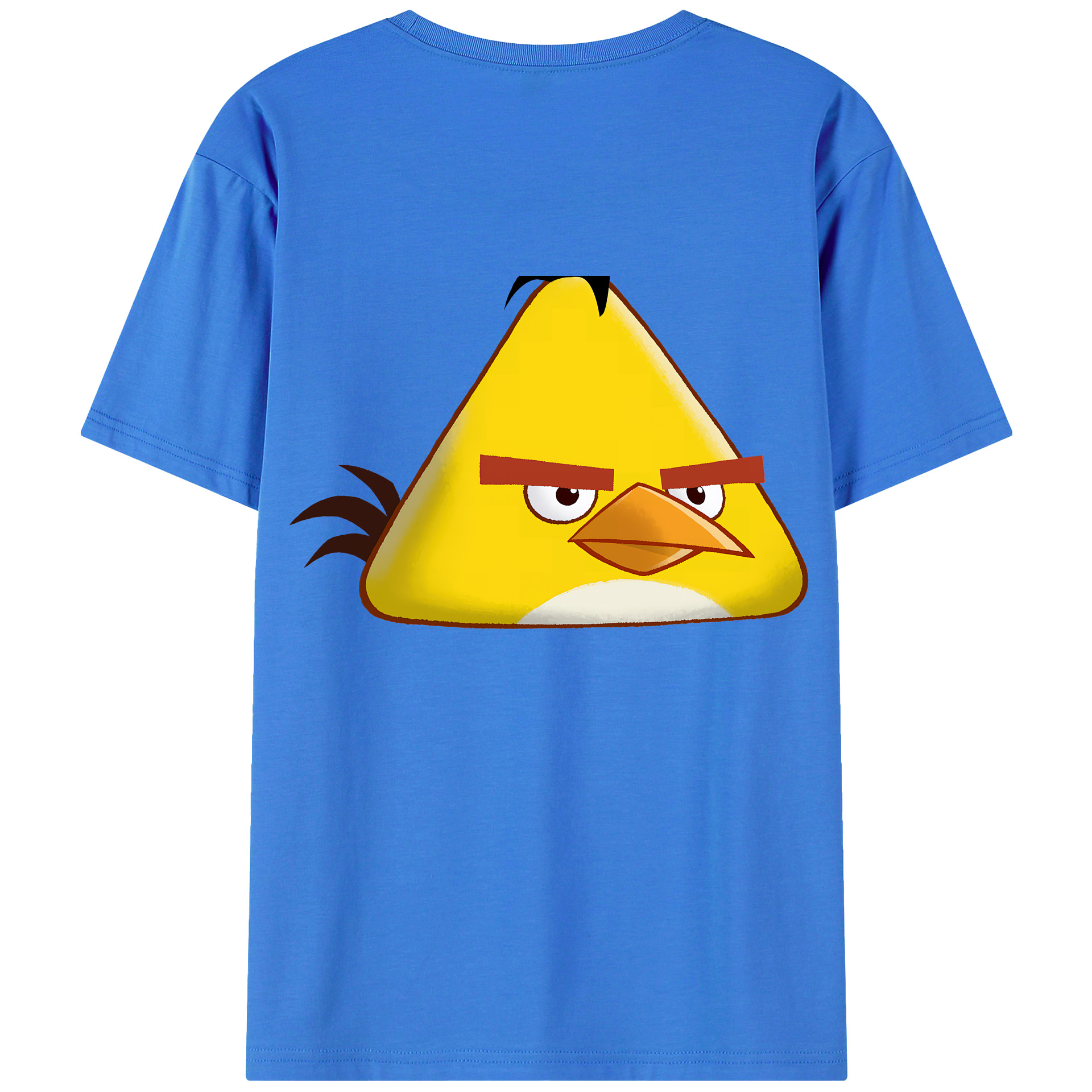 （画像用） Angry Birds アングリーバード 綿100％ メンズ半袖Tシャツ（バックプリント） 通気性