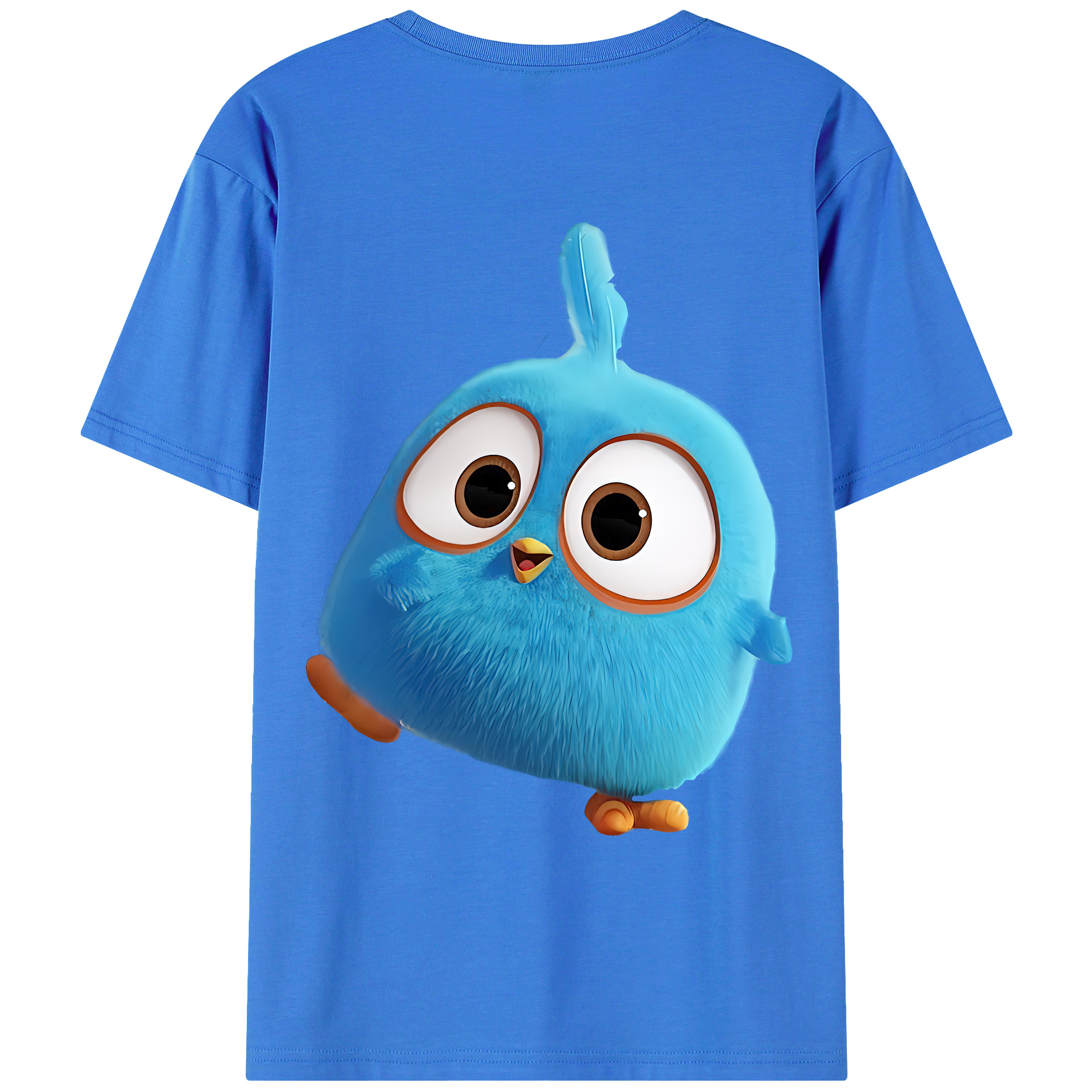 （画像用） Angry Birds アングリーバード 綿100％ メンズ半袖Tシャツ（バックプリント） 通気性