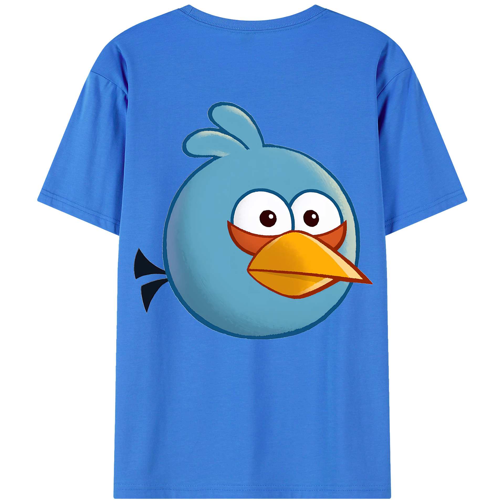 （画像用） Angry Birds アングリーバード 綿100％ メンズ半袖Tシャツ（バックプリント） 通気性
